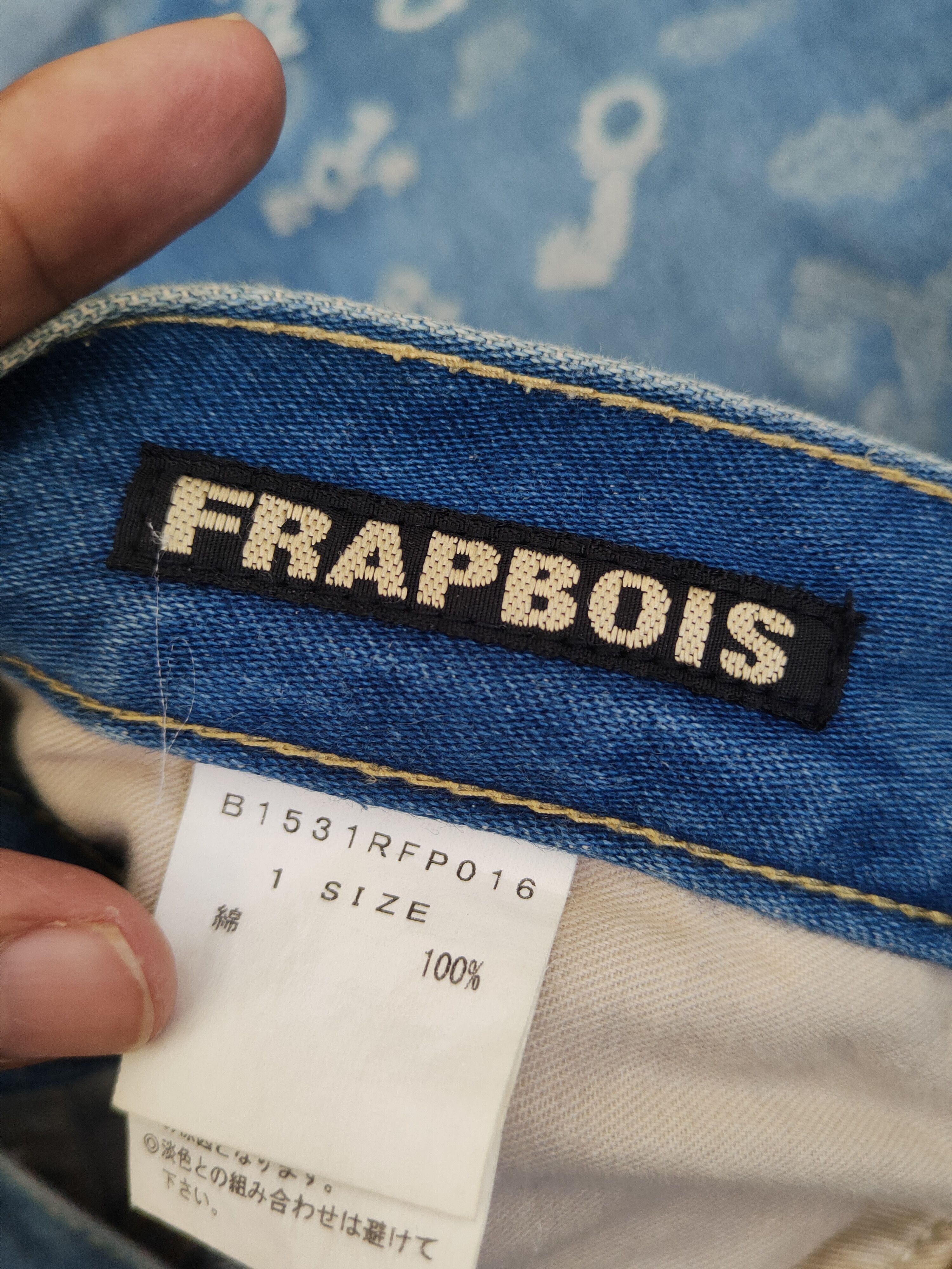 Frapbois DL Frapbois skull vintage Blue Ripped denim Jeans #W1872 Size US 30 / EU 46 - 14 Thumbnail