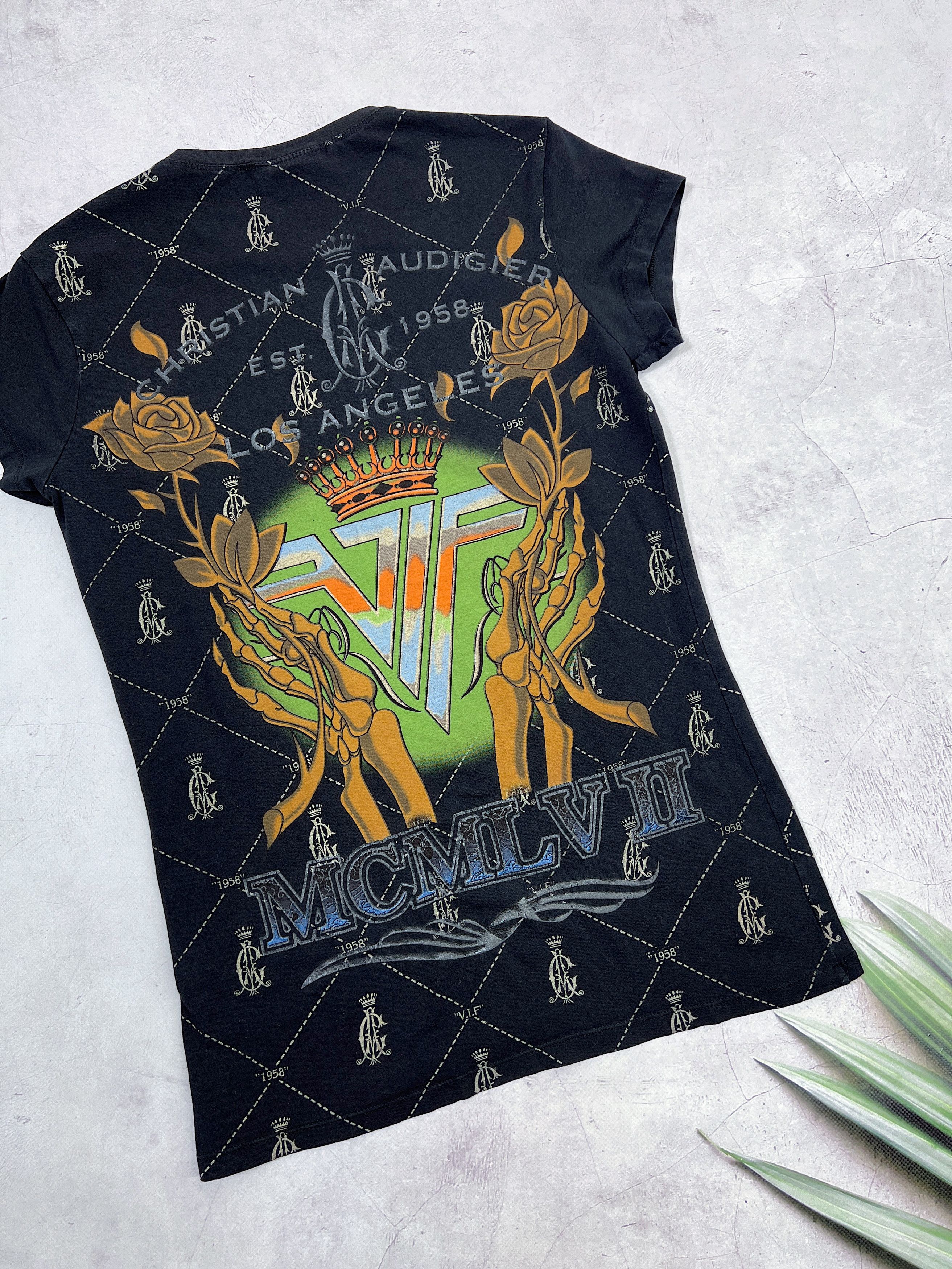 Christian Audigier × Ed Hardy × Vintage Christian Audigier T-Shirt Celebrate Life Ed Hardy Size M / US 6-8 / IT 42-44 - 16 Thumbnail