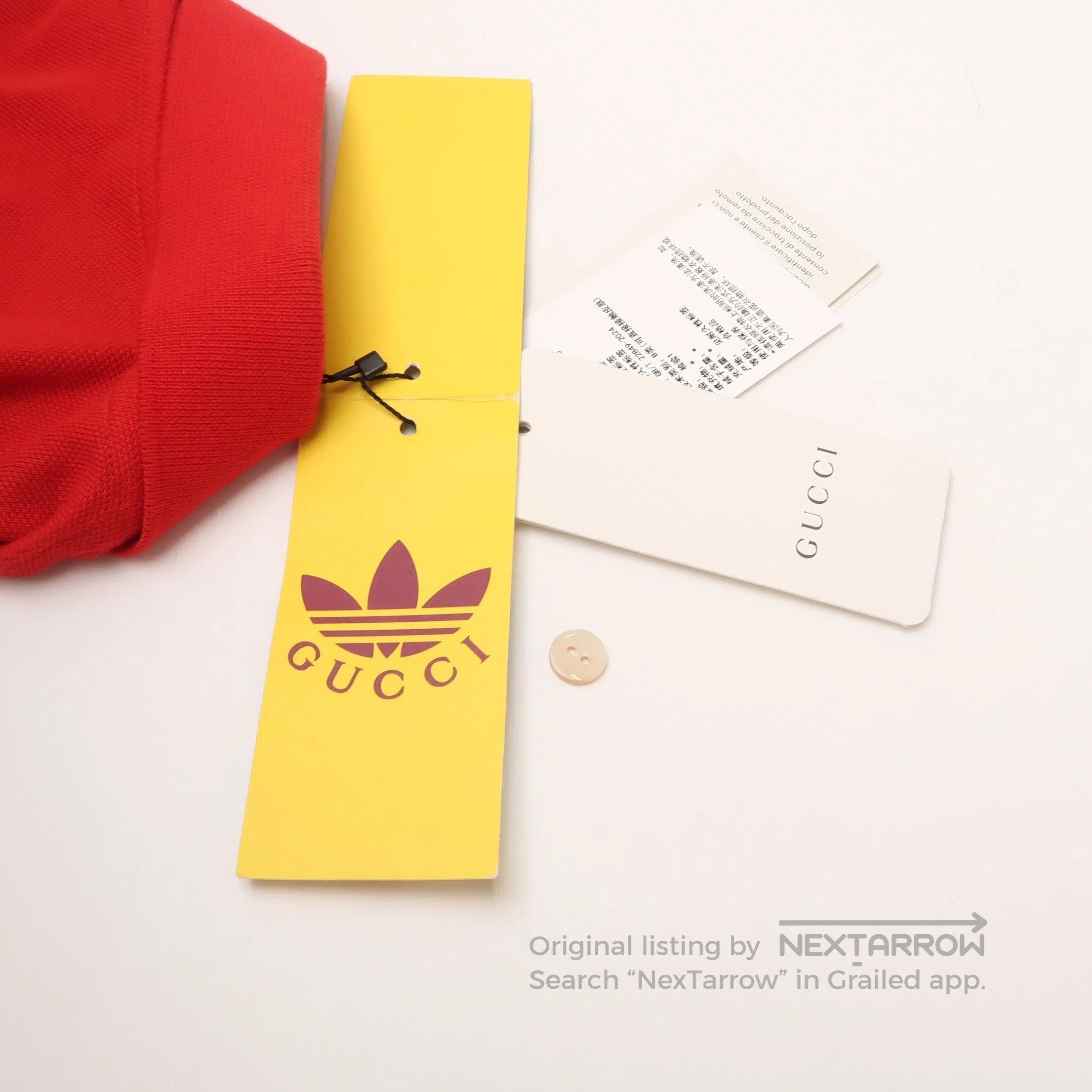 Gucci Gucci x adidas Red Cotton Logo Polo Shirt S. Size US S / EU 44-46 / 1 - 1 Thumbnail