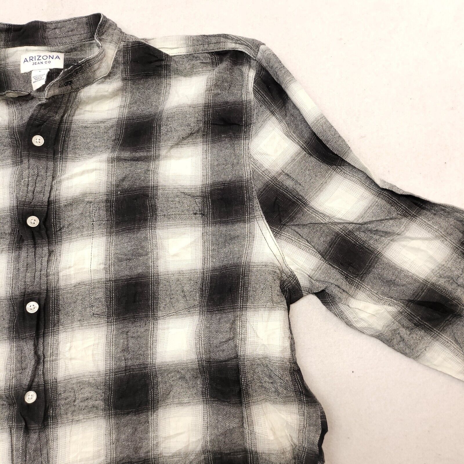 Arizona Jean Co. Arizona Jean Co Tartan Flannel Shirt Mens Size L White Black Size US L / EU 52-54 / 3 - 5 Thumbnail