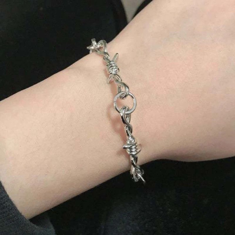 Jewelry Barbed Wire Small Thorn Chain Bracelet Size ONE SIZE - 1 Thumbnail