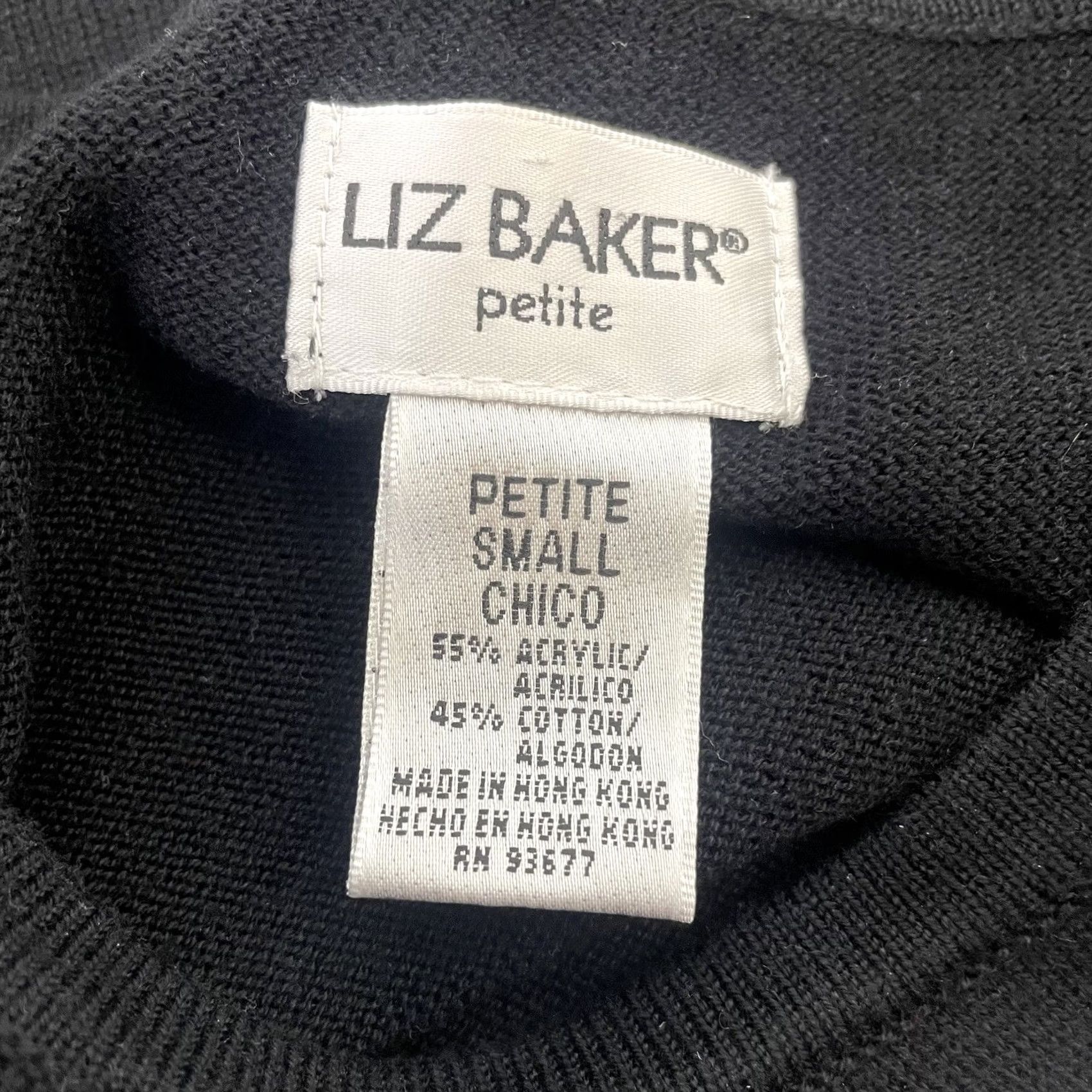 Vintage Liz Baker Short Sleeve Shirt Women Small Black Crew Neck Pullover Knit Blouse Basic Regular Sleeve Short Crew Neck RN#93677 Females Size S / US 4 / IT 40 - 7 Thumbnail