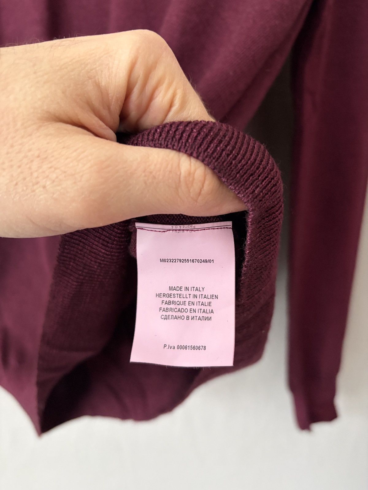 Gran Sasso Gran Sasso Burgundy Red Wool Sweater Pullover Size US XL / EU 56 / 4 - 7 Thumbnail