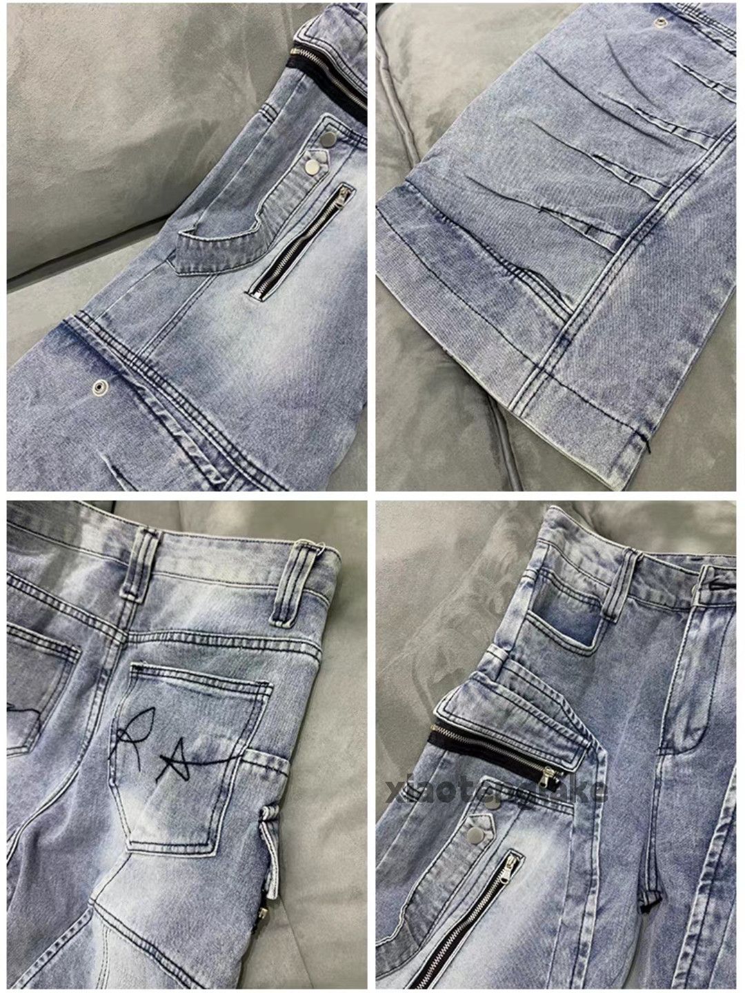Vintage Utility punk yuppie zipper faded skate hiphop cargo pants Size US 32 / EU 48 - 6 Thumbnail