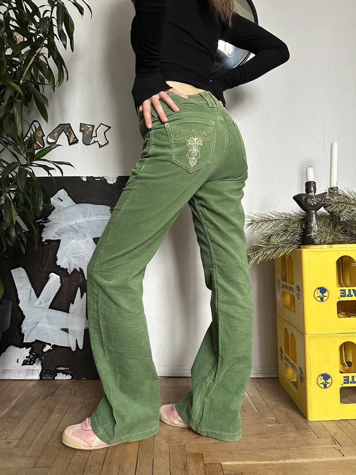 20471120 × If Six Was Nine × Seditionaries Funky Corduroy Wide Leg Bootcut Pants Style Embroided pocket Size 30" / US 8 / IT 44 - 1 Thumbnail