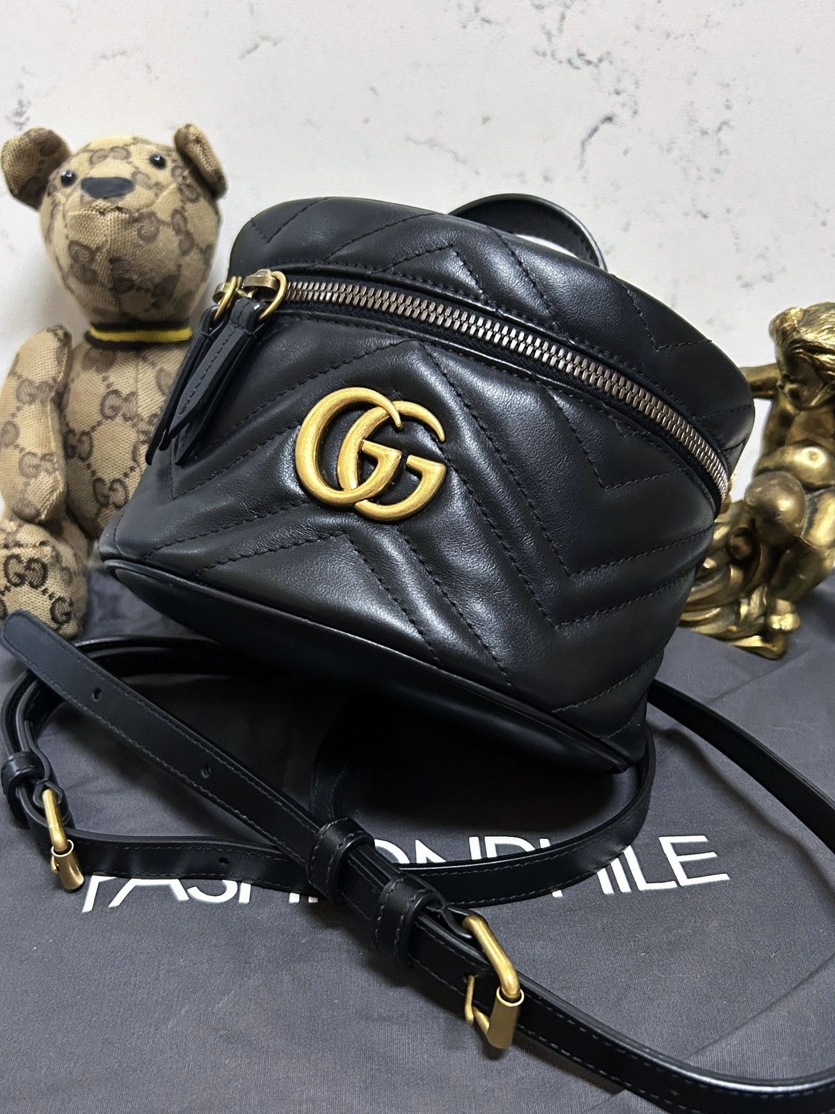 Gucci Authentic Gucci Matelasse Chevron GG Marmont Top Handle Bag Size ONE SIZE - 9 Thumbnail