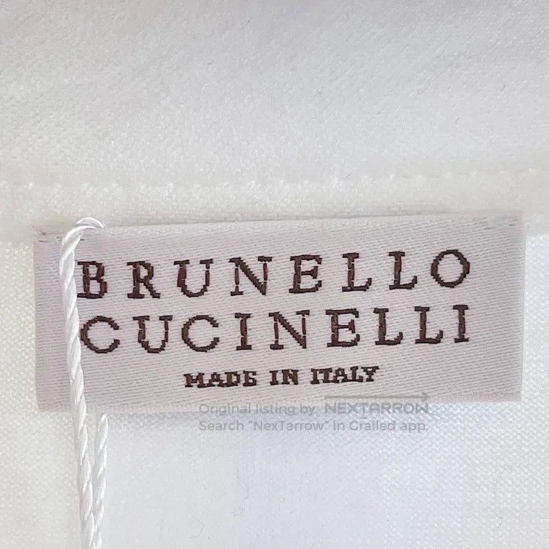Brunello Cucinelli Brunello Cucinelli Beaded Lettering Minimalist White T-Shi Size XXS / US 00 / IT 34 - 7 Thumbnail