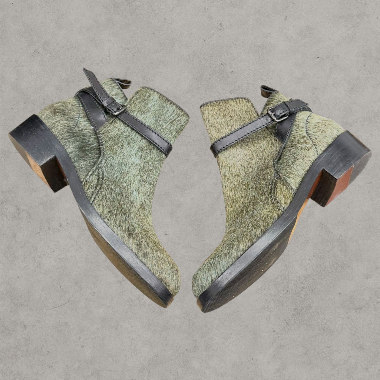 Acne Studios Acne Studios Clover Ponyhair Strap Boots Sz 40 Size US 7 / EU 40 - 2 Thumbnail