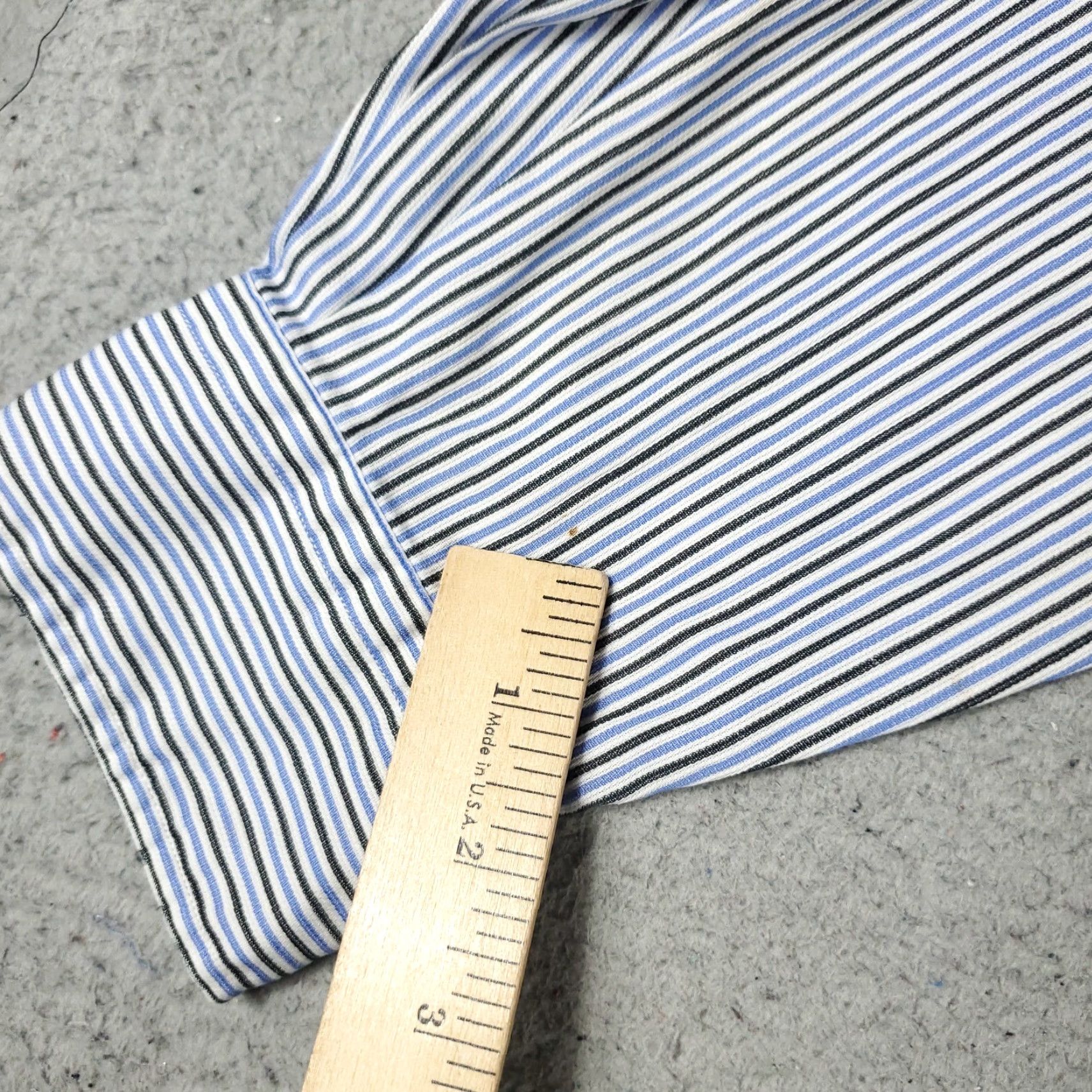 Ralph Lauren Ralph Lauren Shirt Men 16.5 Blue Striped Dress Button-Down Long Sleeve Regular Fit Non-Iron Pockets Vintage No (Adults) Mens Size 42R - 4 Thumbnail