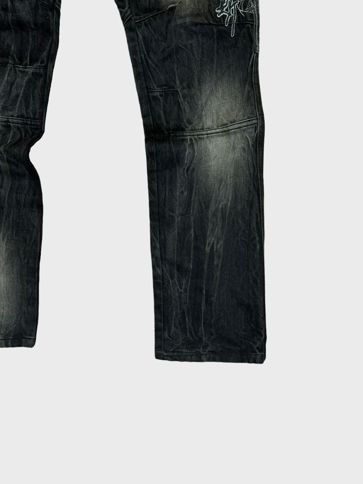 If Six Was Nine i2N Jeans Floral Motive Embroidered Acid Wash Denim Size US 28 / EU 44 - 6 Thumbnail