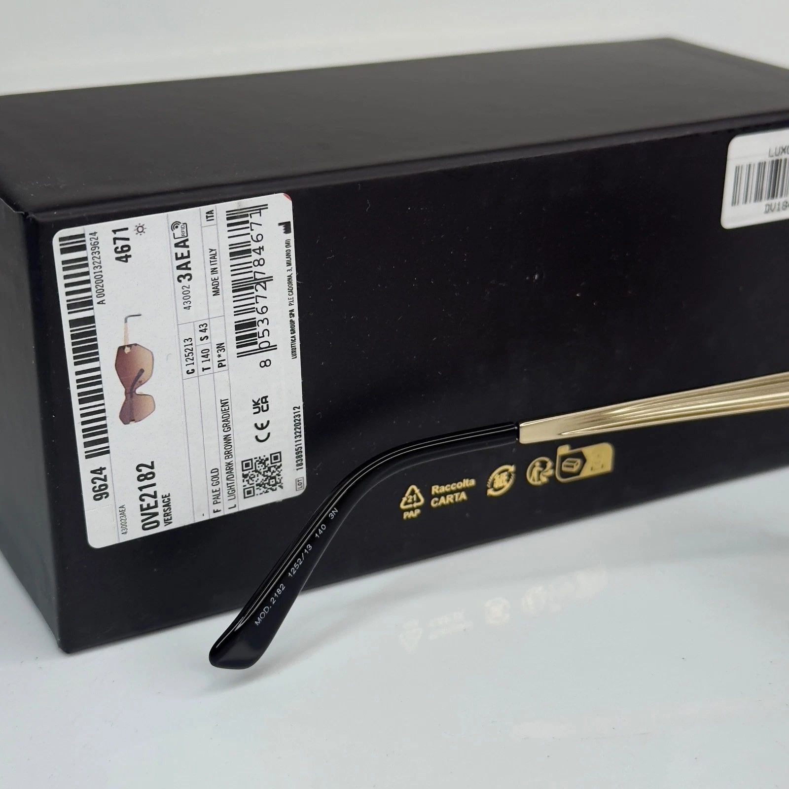 Versace VERSACE VE2182 GLAM Stud Medusa Head 2182 Brown Sunglasses Size ONE SIZE - 6 Thumbnail