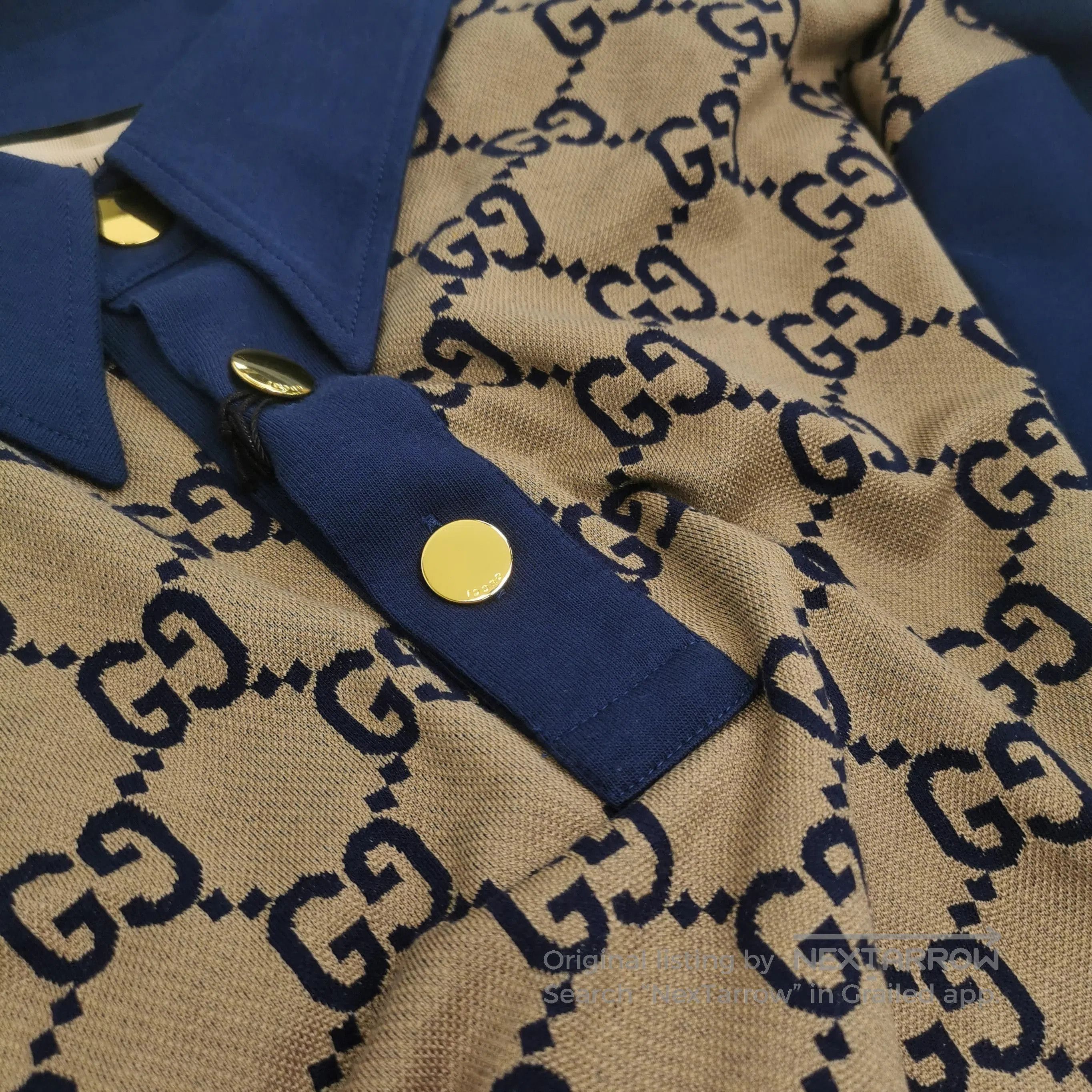 Gucci Gucci GG Monogram Cotton Polo Shirt. Size US XXL / EU 58 / 5 - 1 Thumbnail