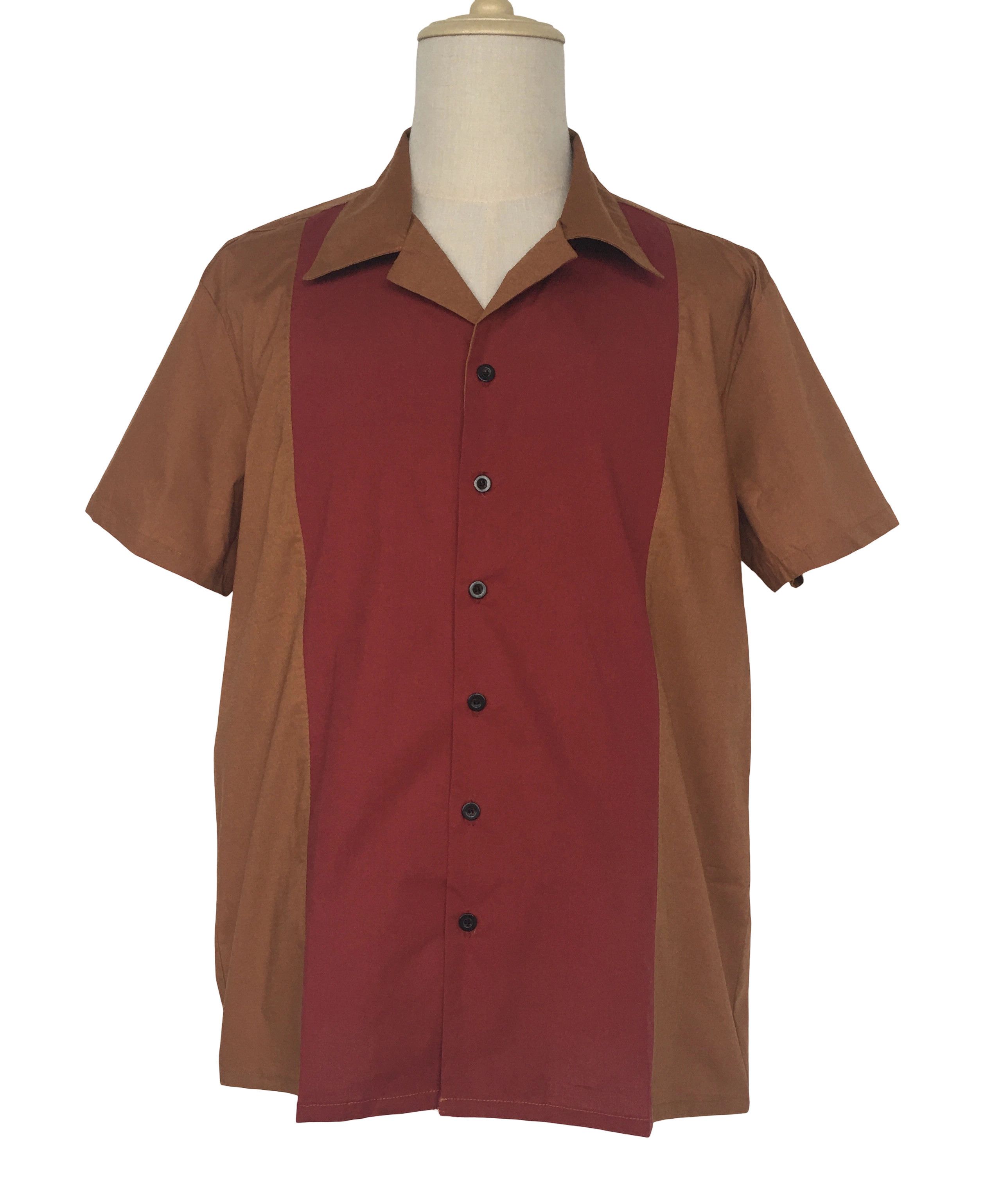 Other Brown Work Men Shirts Casual Short Sleeves Retro Shirts Size US XL / EU 56 / 4 - 1 Thumbnail