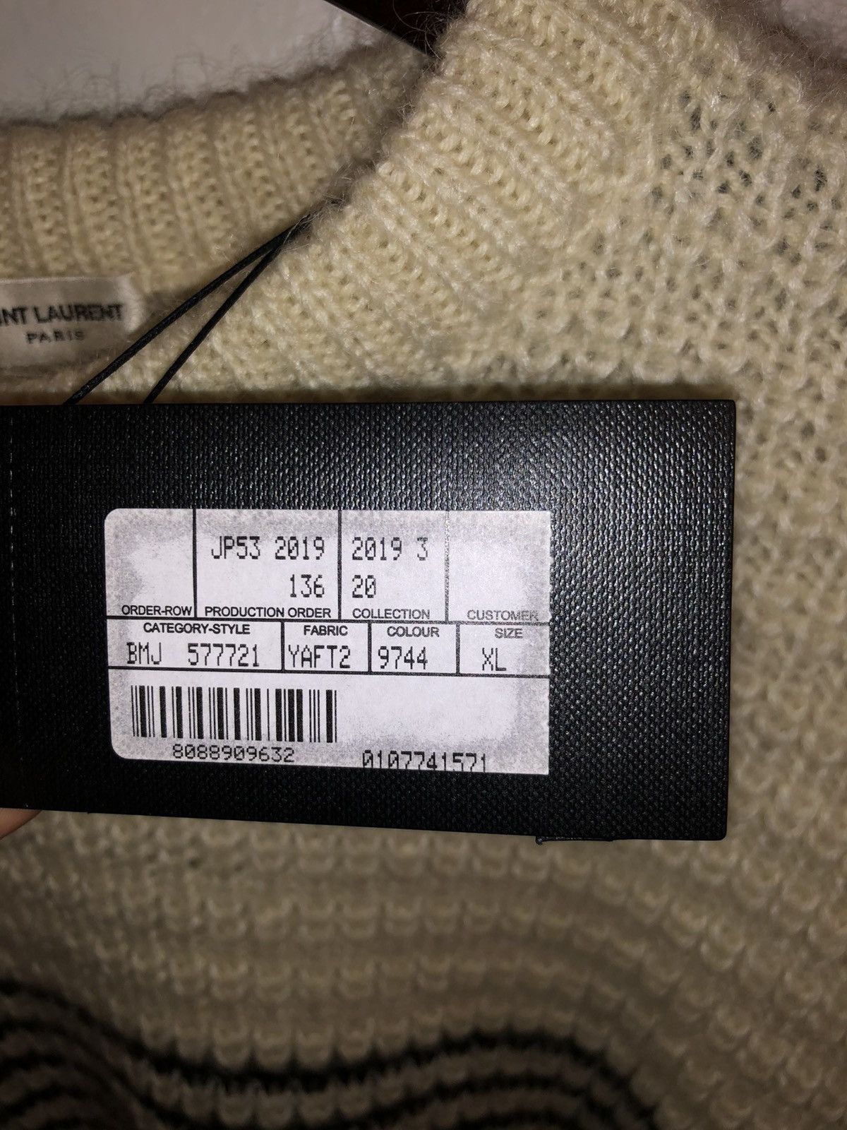 Saint Laurent Paris Saint Laurent Paris Knit Sweater Size US XL / EU 56 / 4 - 4 Thumbnail