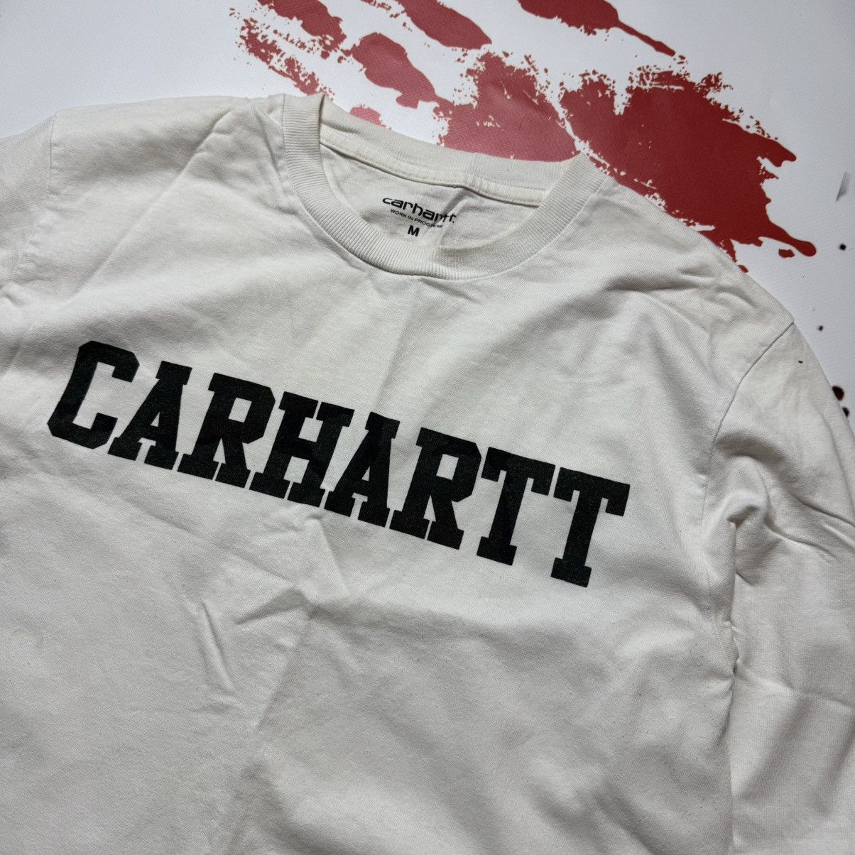 Carhartt × Vintage vintage 90s carhartt big logo longsleeve y2k workwear Size US M / EU 48-50 / 2 - 2 Thumbnail