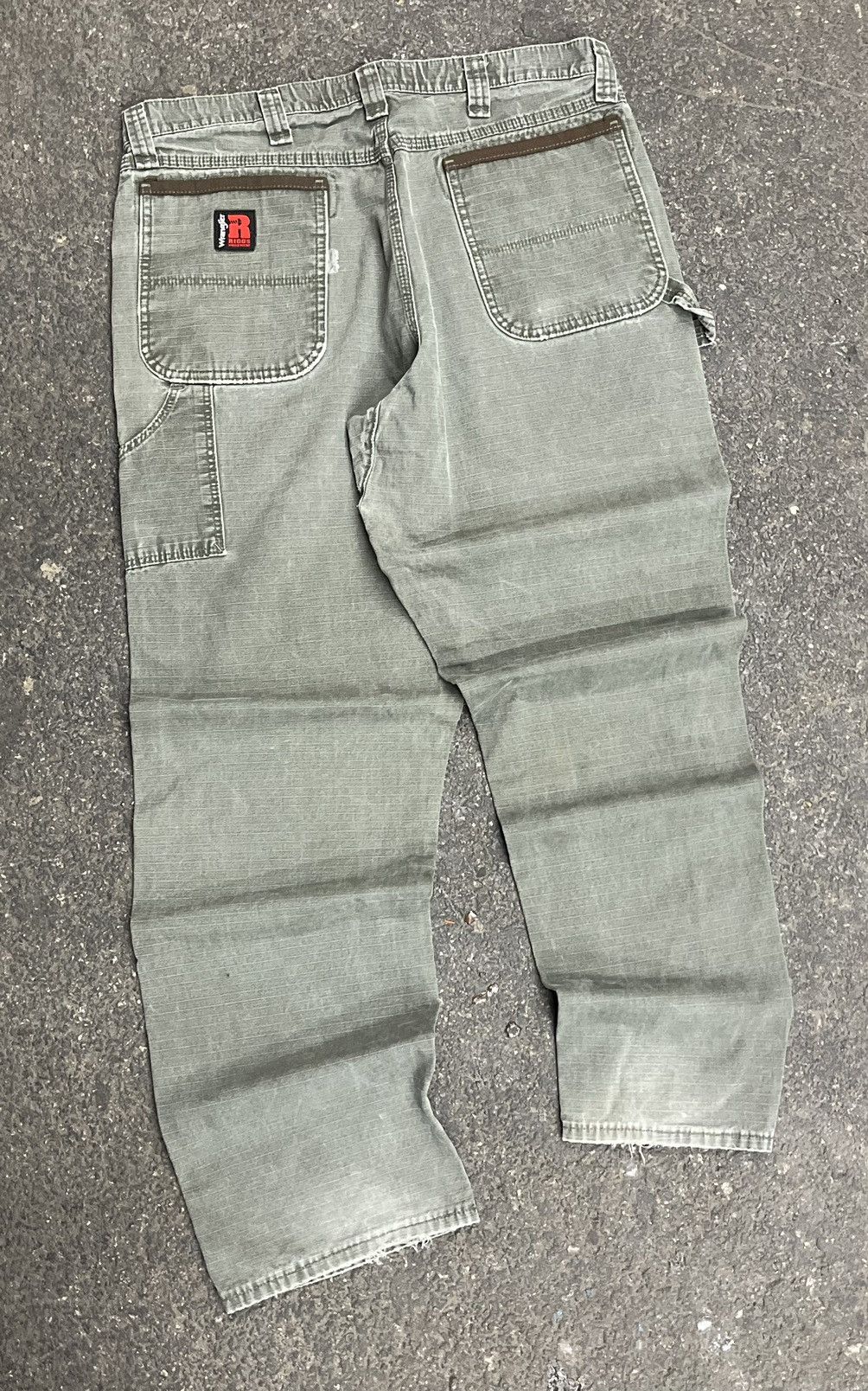 Carhartt × Vintage Wrangler Riggs cargo workwear pants carhartt style green Size US 36 / EU 52 - 1 Thumbnail