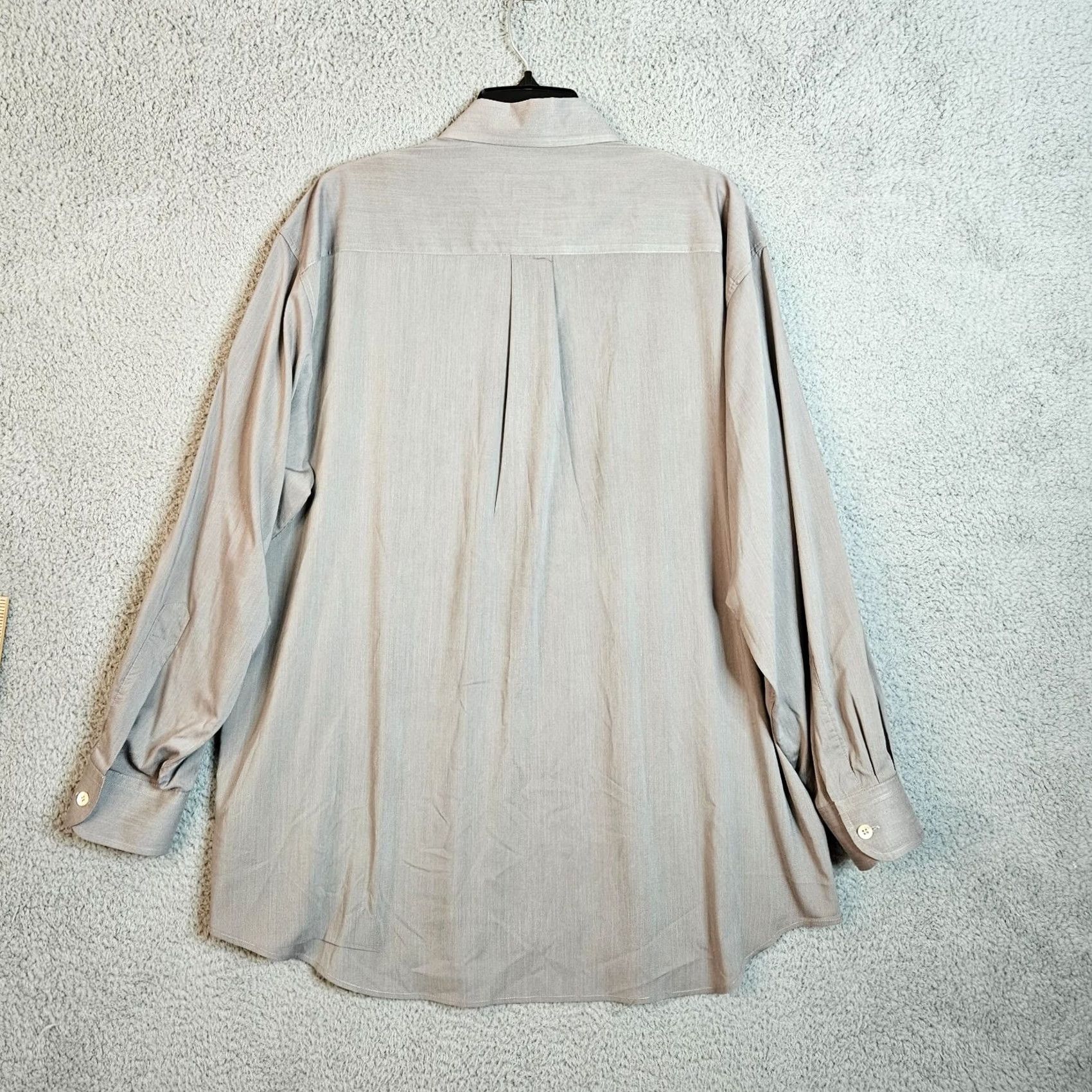 Ermenegildo Zegna VINTAGE Ermenegildo Zegna Shirt XL Button-Up Gray Solid Long Sleeve Mens Size US XL / EU 56 / 4 - 6 Thumbnail