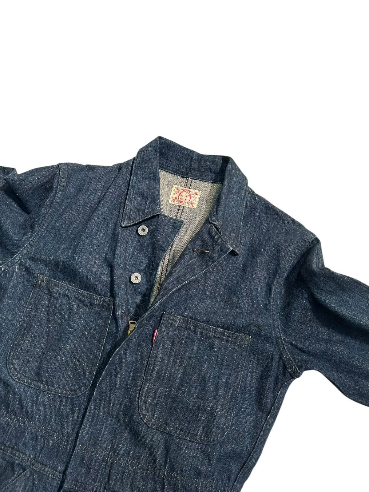 Evisu × Vintage RARE!!! Vintage Evisu Japan Seagull Blue Denim Coverall Size US 38 / EU 54 - 11 Thumbnail