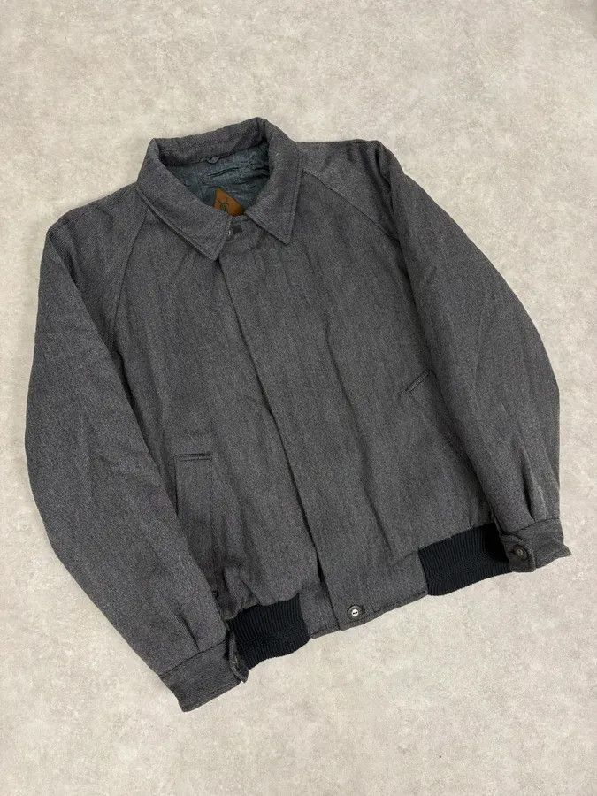 Yves Saint Laurent 1990s Yves Saint Laurent Grey Wool Bomber Jacket Size US L / EU 52-54 / 3 - 4 Thumbnail