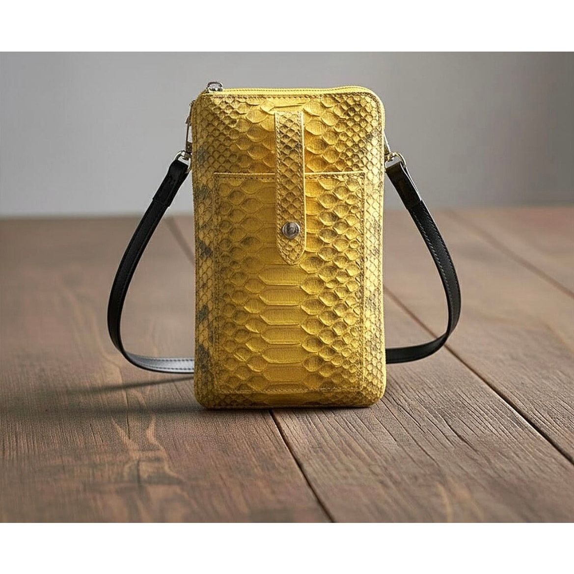 Other Grand Pelle Yellow Genuine Python Crossbody Clutch NWT Size ONE SIZE - 3 Thumbnail