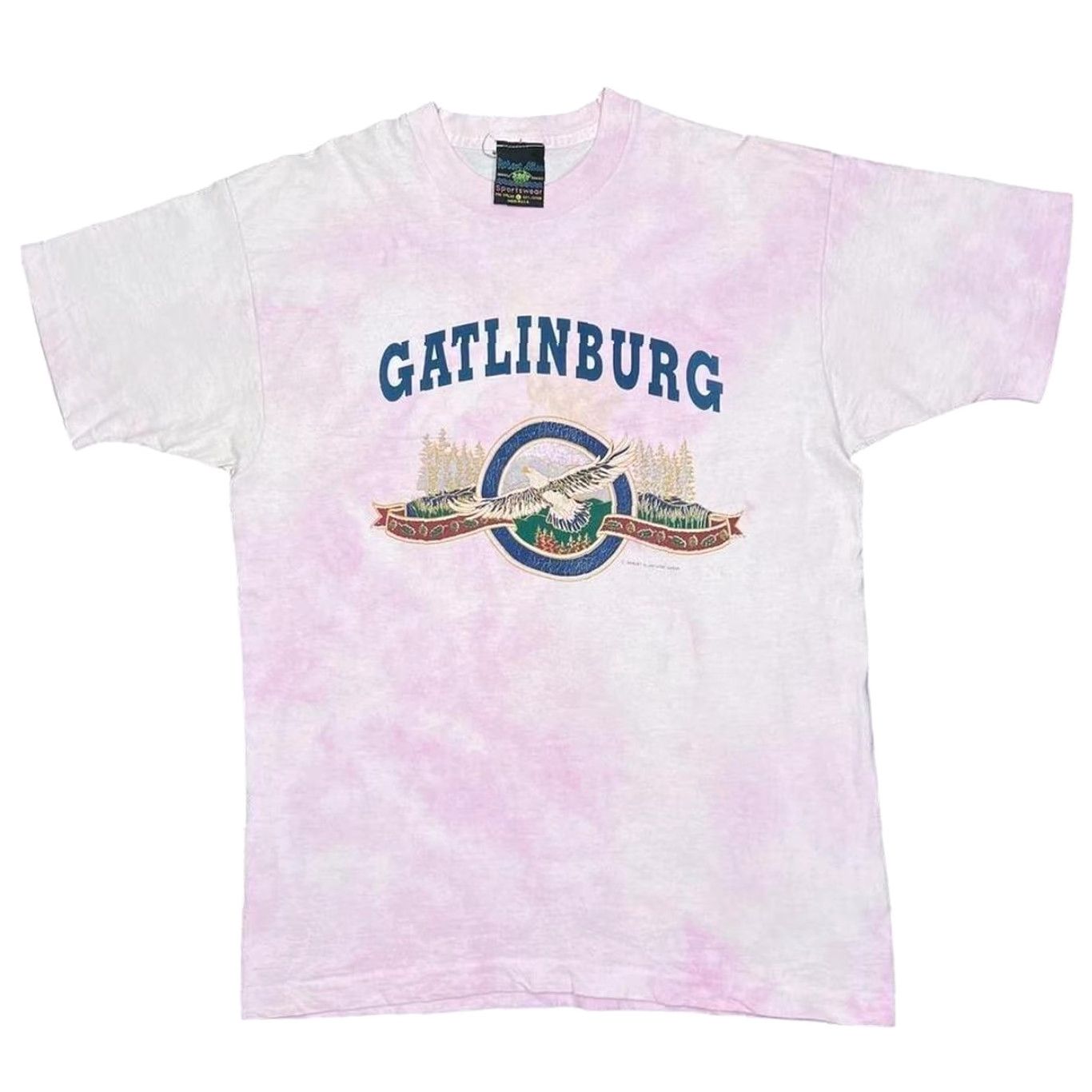 Other VINTAGE 90s Gatlinburg Souvenir Graphic Tie Dye Single Stitch T-Shirt Large Mens Pink White Tie Dye Graphic Spellout Front 90s Mens Shirt XY38 Size US L / EU 52-54 / 3 - 2 Thumbnail