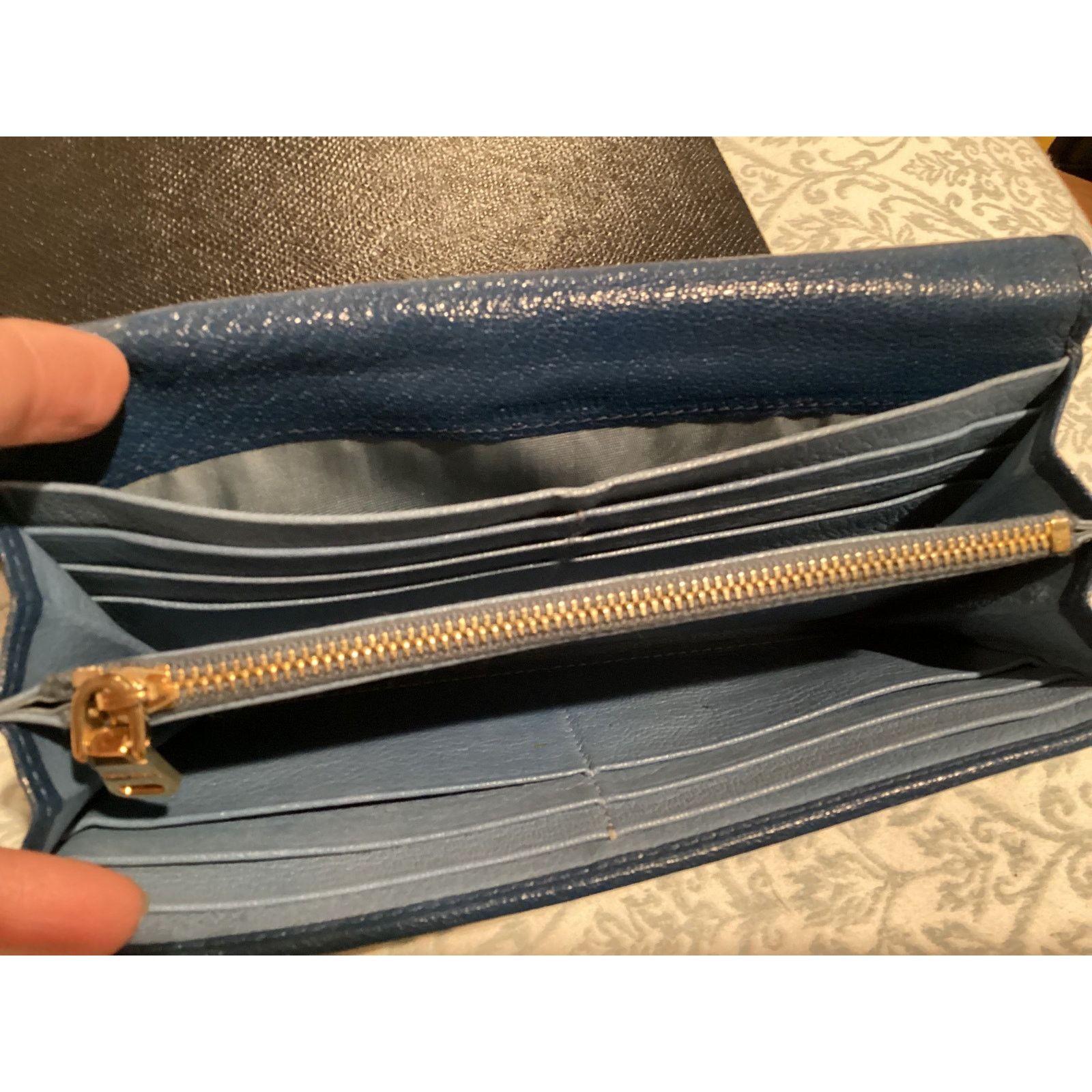 Miu Miu Miu miu blue leather long wallet no box. Size ONE SIZE - 4 Thumbnail