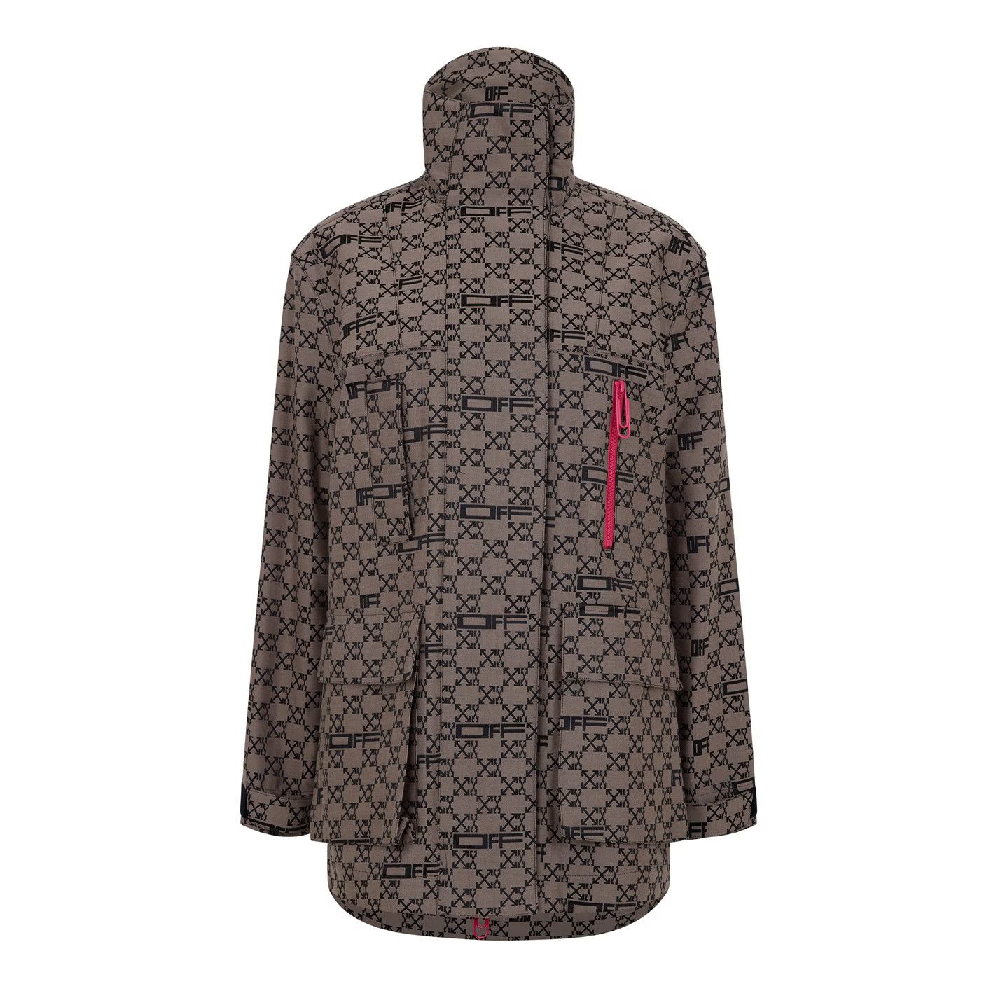 Off-White o1g2r1mq0125 Monogram Coat in Multicolor Size S / US 4 / IT 40 - 1 Thumbnail