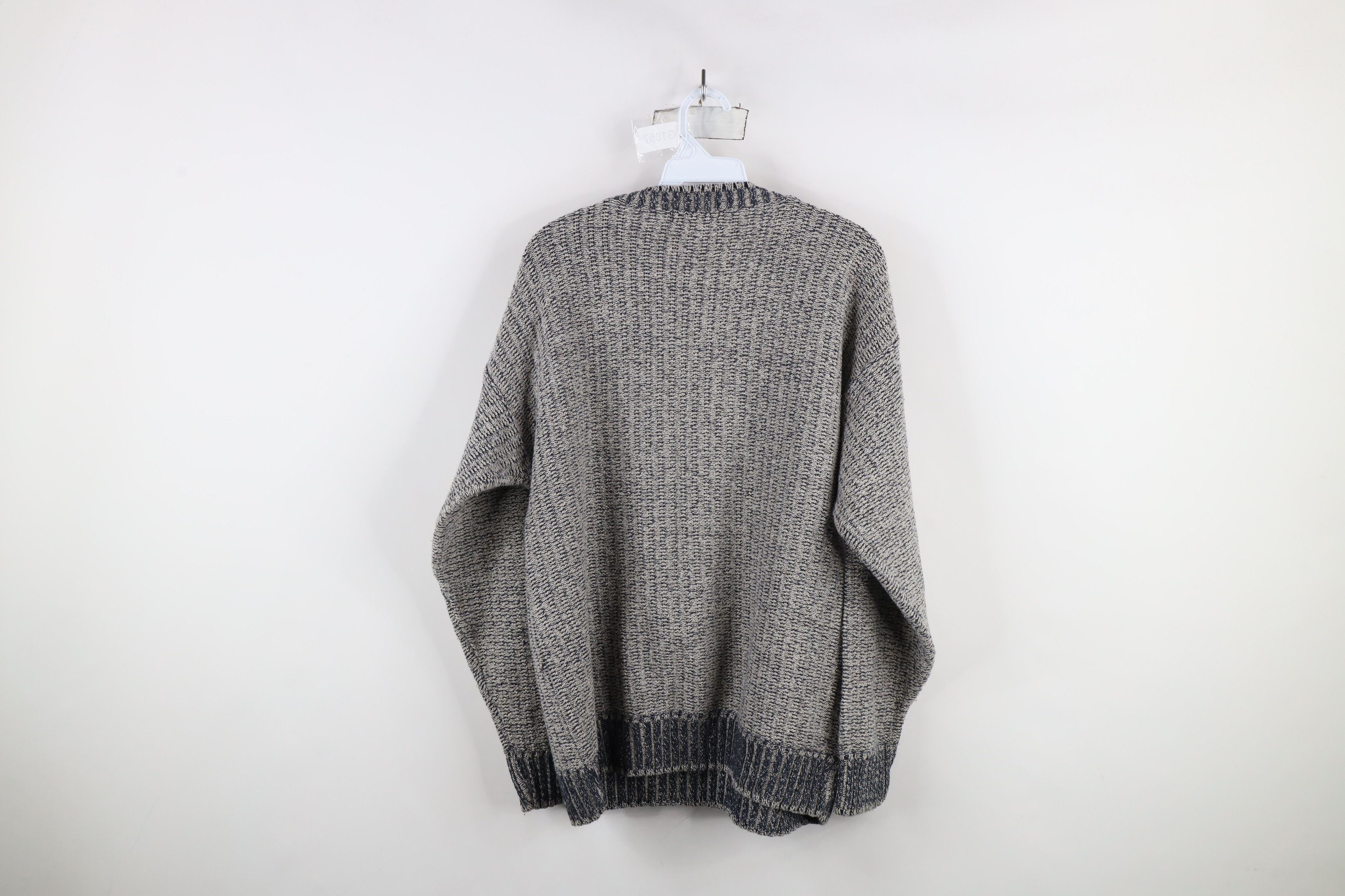 Vintage Vintage 90s Streetwear Textured Knit V-Neck Sweater USA Size US M / EU 48-50 / 2 - 7 Thumbnail