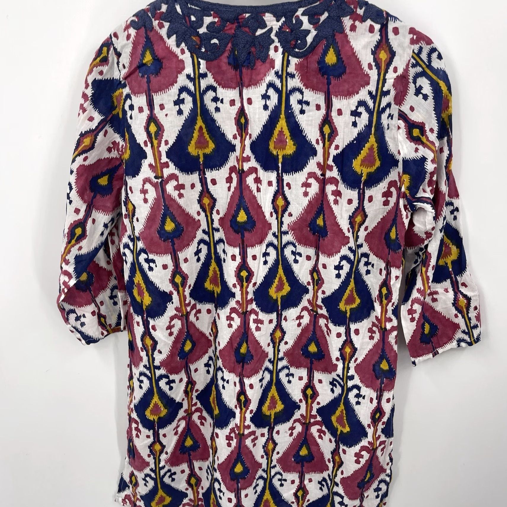 Vintage **Roberta Roller Rabbit Geometric Blue Women's Small Tunic Dress** Roberta Roller Rabbit Geometric Blue Women's Small Tunic Dress Size S / US 4 / IT 40 - 4 Thumbnail