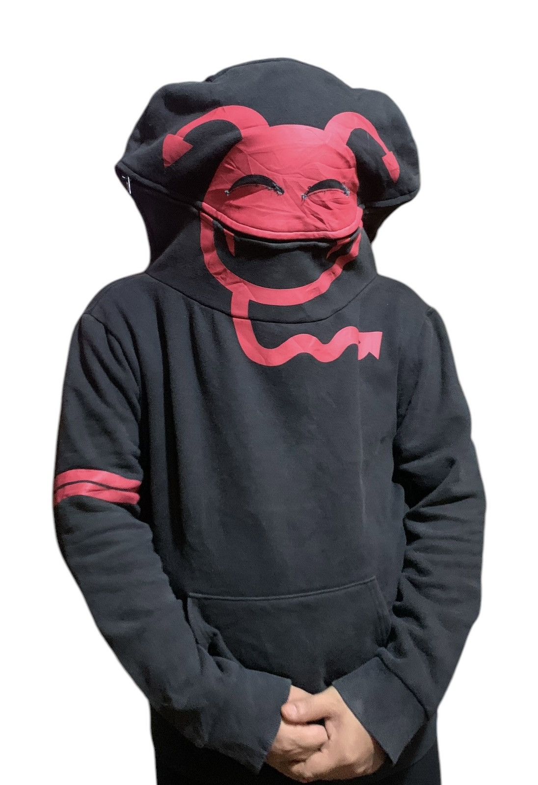 00s Japanese Label Devil Hoodie Y2K
