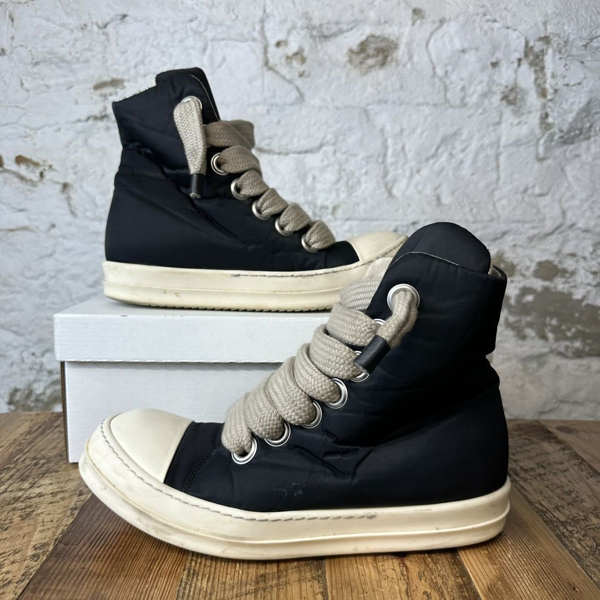 Rick Owens Rick Owens Ramone High Padded Jumbo Lace Sneaker Size 