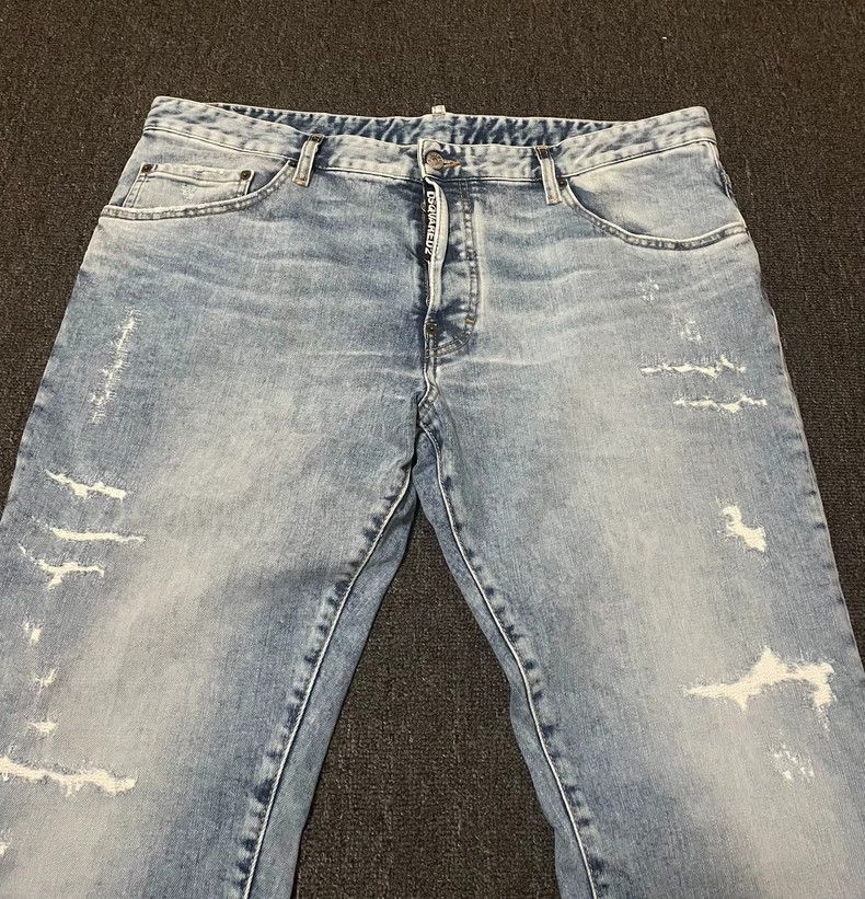 Dsquared2 DSquared2 Distressed Light Wash Jeans-yf Size US 38 / EU 54 - 1 Thumbnail