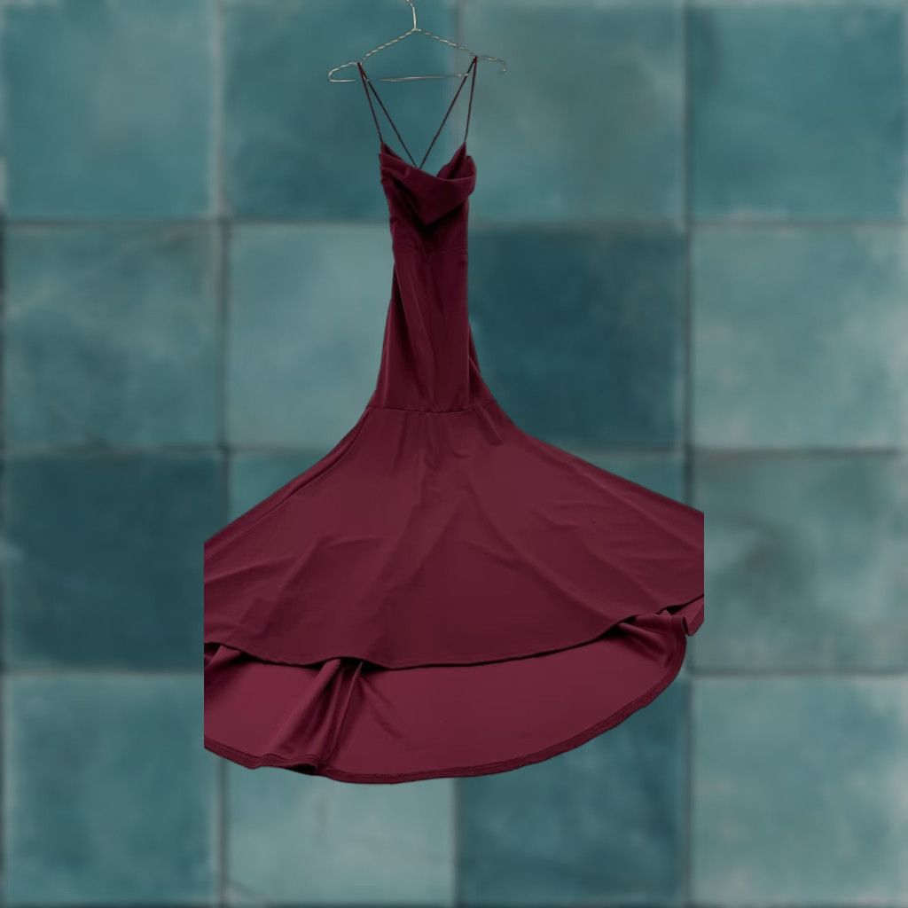 Vintage Windsor Dress Womens Small Burgundy Maxi Gown Spaghetti Strap Elegant Formal Size S / US 4 / IT 40 - 1 Thumbnail