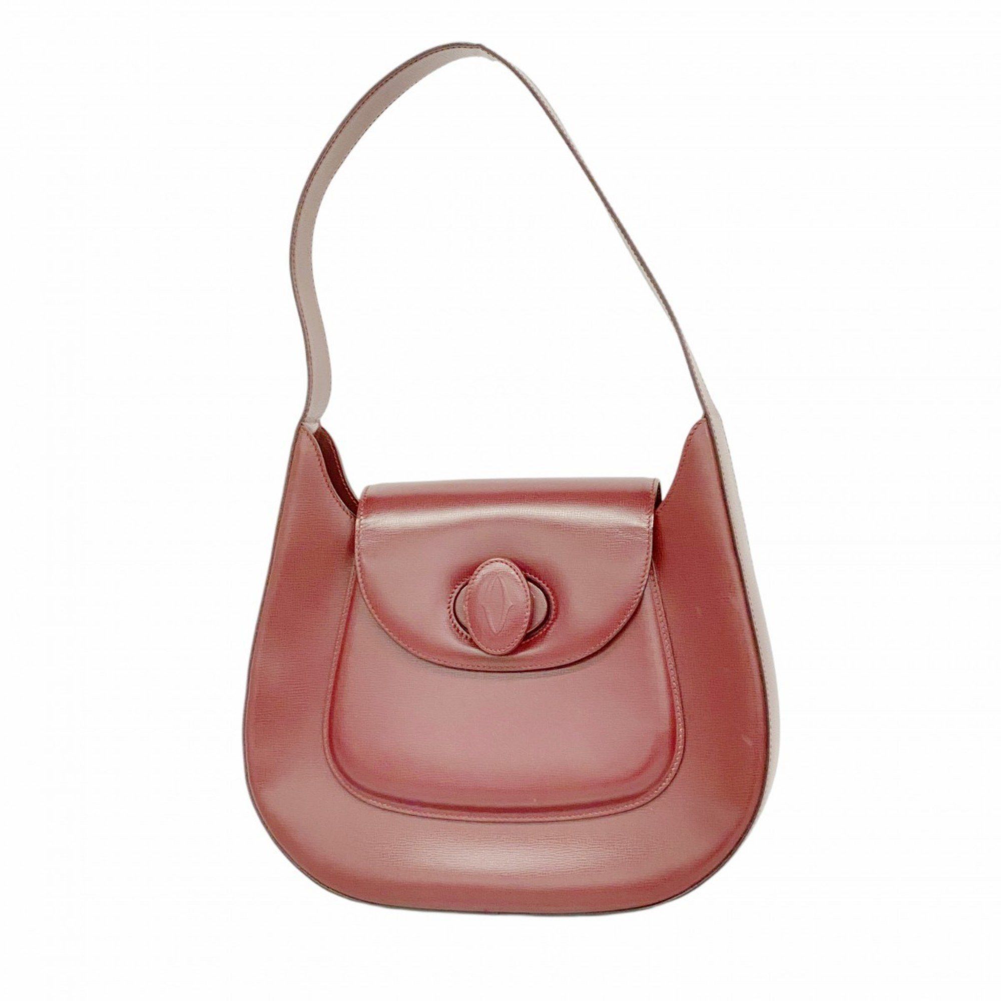 Cartier Must Shoulder Bag, Leather, Bordeaux, Women's