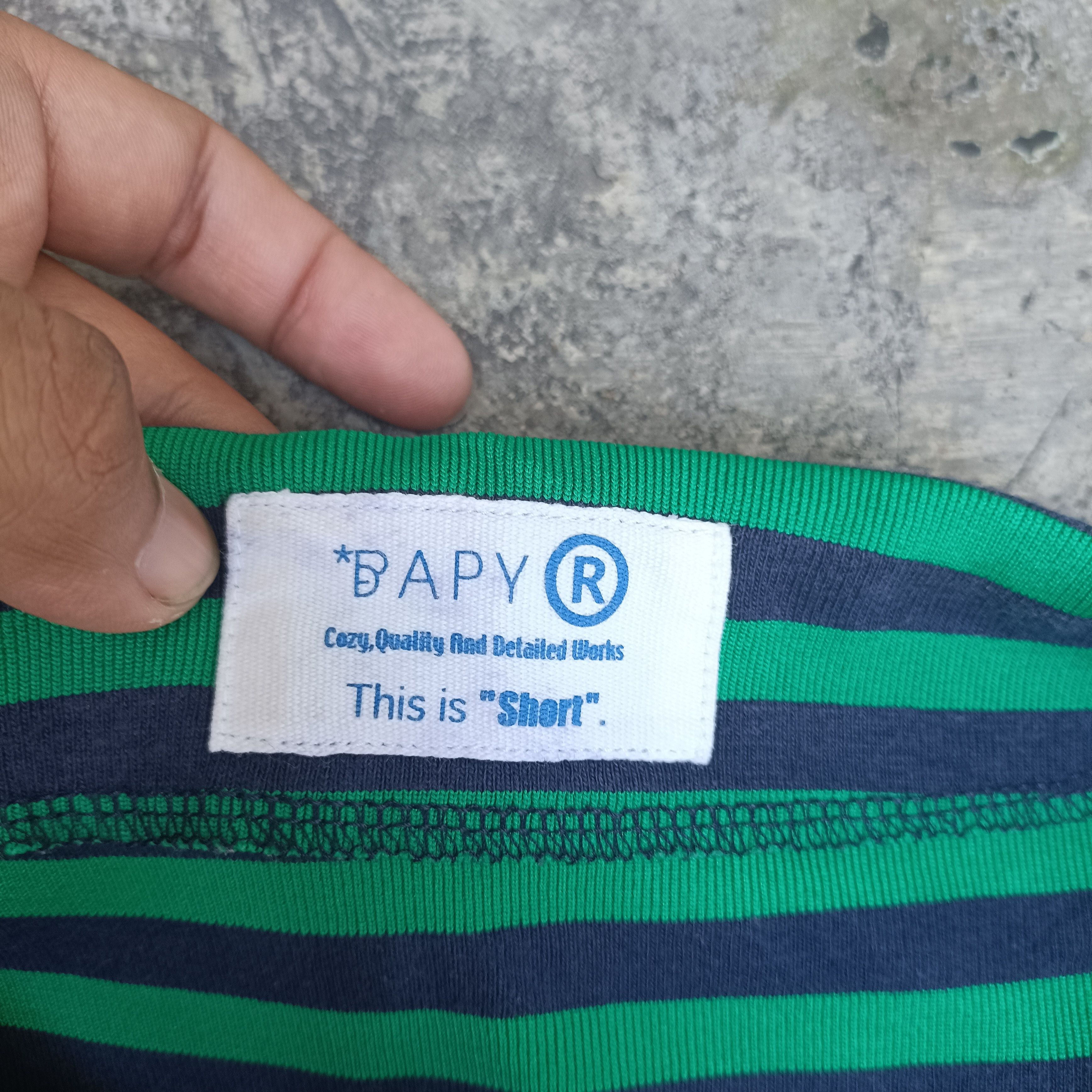 Bape Bapy By Bathing Ape Stripe Green Ls Tee Size M / US 6-8 / IT 42-44 - 6 Thumbnail