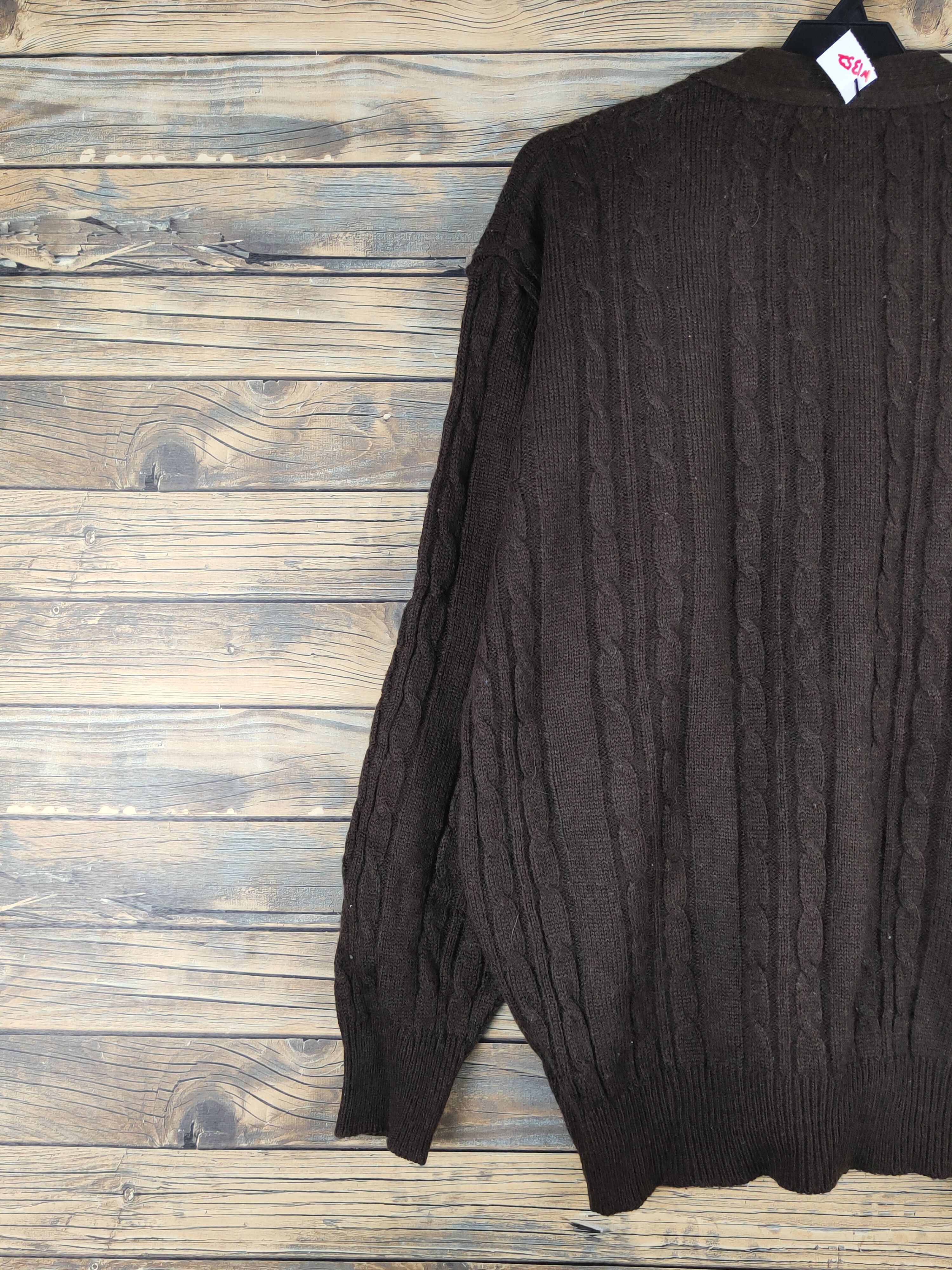 Vintage Japanese Brand Dark Brown knitwear Cardigan #W1352 Size US L / EU 52-54 / 3 - 8 Thumbnail