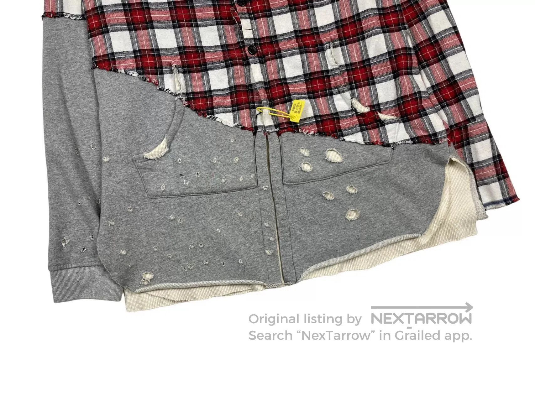 Greg Lauren Greg Lauren 50/50 Distressed Plaid Shirt. Size US L / EU 52-54 / 3 - 4 Thumbnail