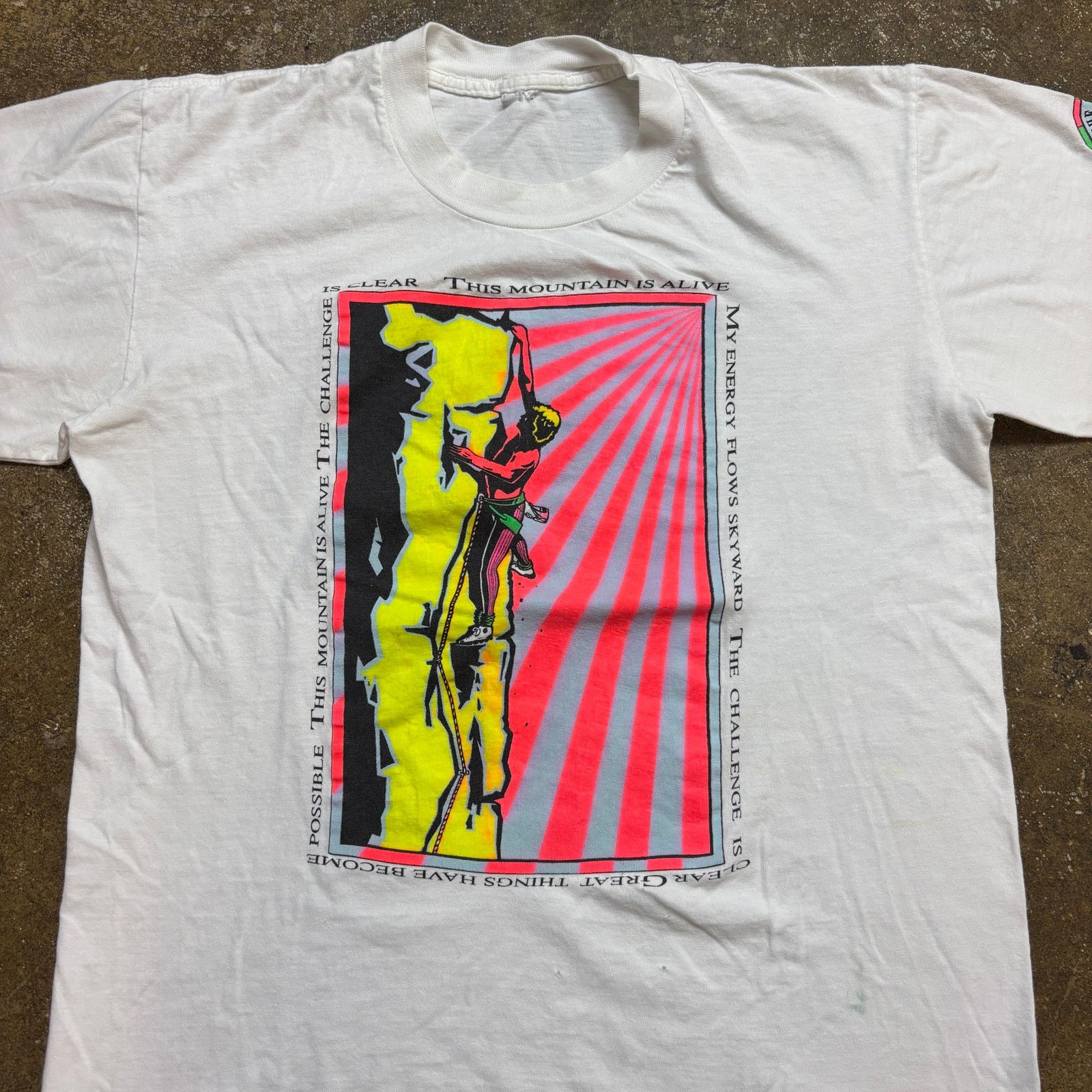 Jansport × Vintage VTG 90s Jansport The Power of Sports Rock Climbing Shirt M Size US M / EU 48-50 / 2 - 2 Thumbnail
