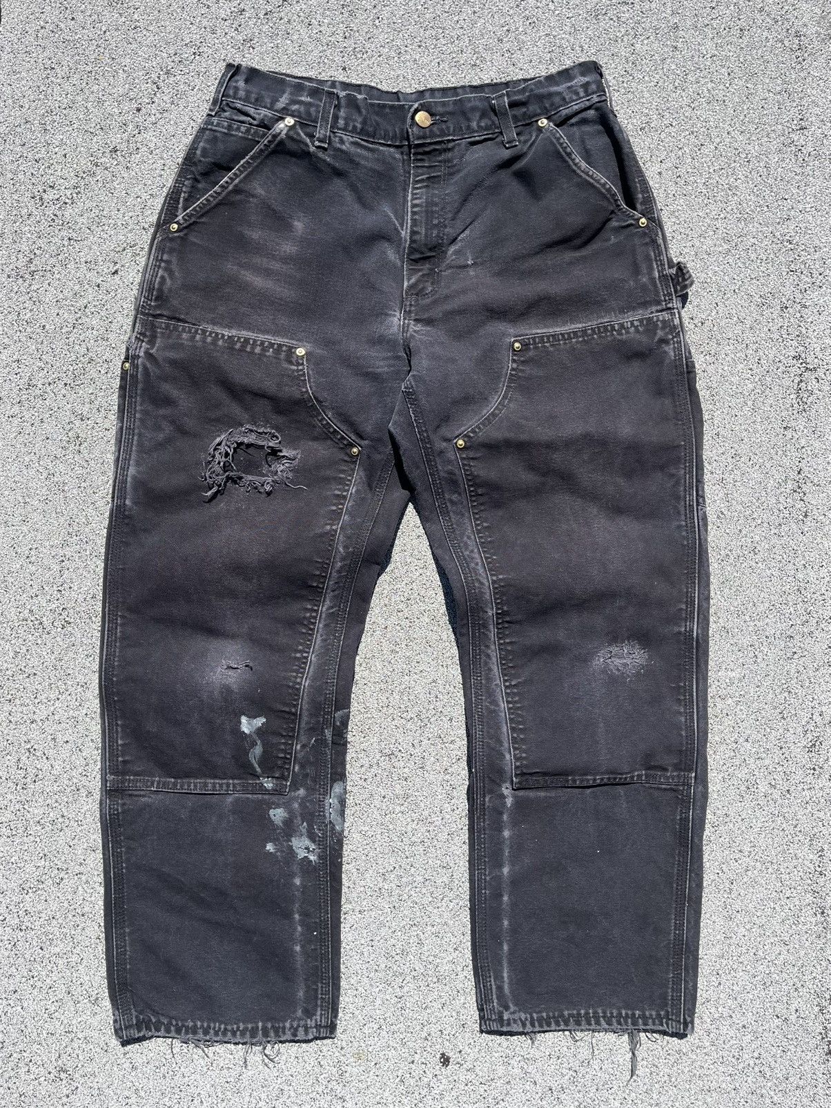 k*i様 sugarhill OILED FADE DOUBLE KNEE DE Carhartt × Vintage Carhartt Double Knee vintage faded canvas pants
