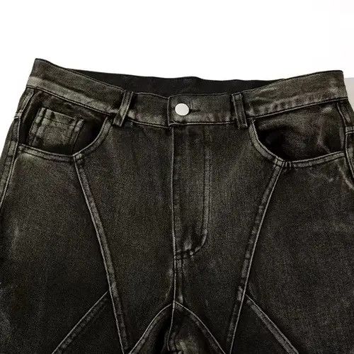 Jean Tamaki x Yuki Streetwear Washed Spliced Design Jeans Pants Size US 34 / EU 50 - 3 Thumbnail
