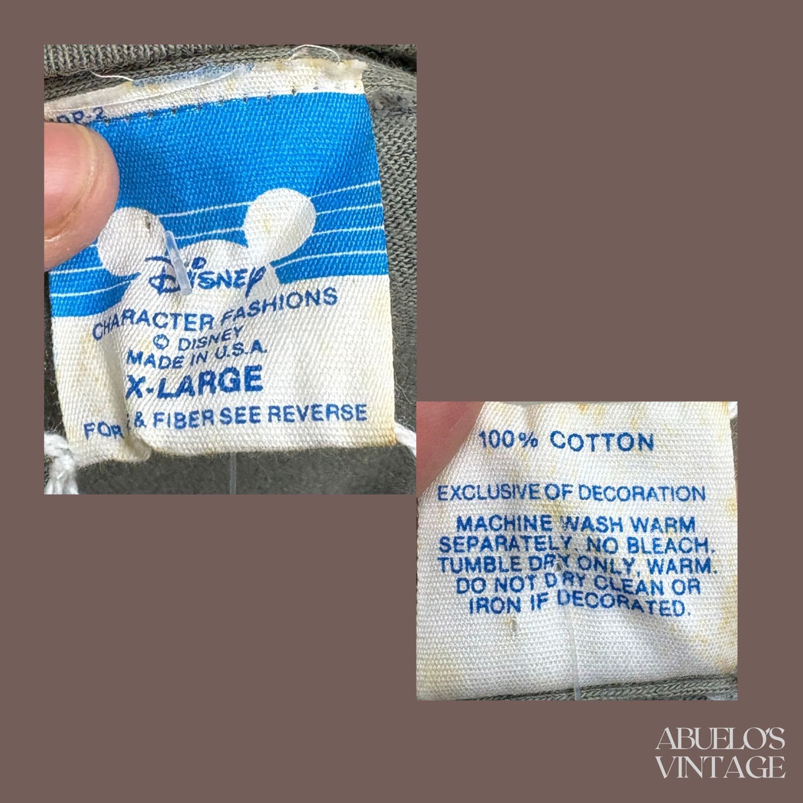 Disney VTG Mickey Tee | Disney Green Graphic | 90s Size US XL / EU 56 / 4 - 3 Thumbnail