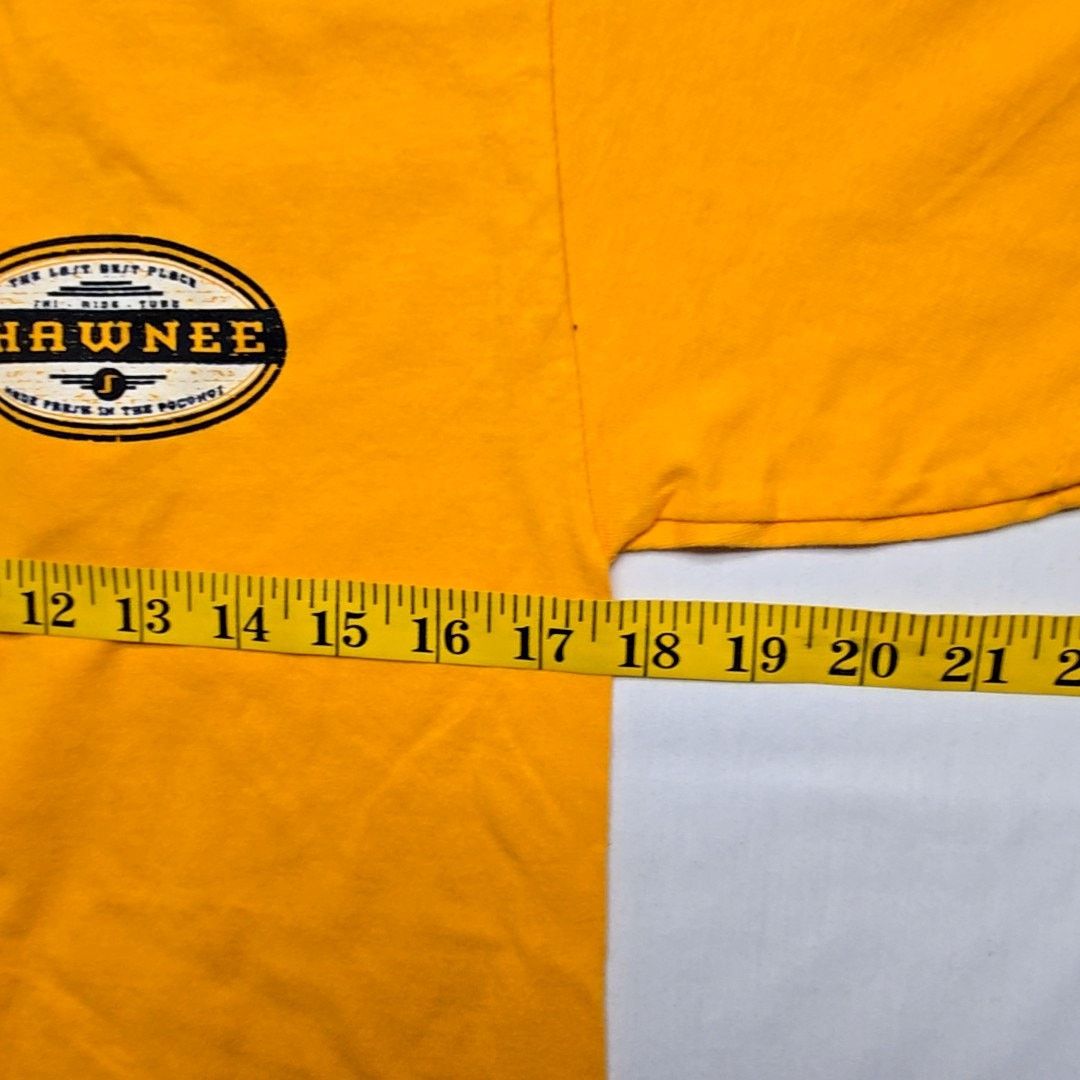 Hanes Vintage Shawnee Poconos Shirt Ski Graphic Yellow Small Tee Size US S / EU 44-46 / 1 - 6 Thumbnail