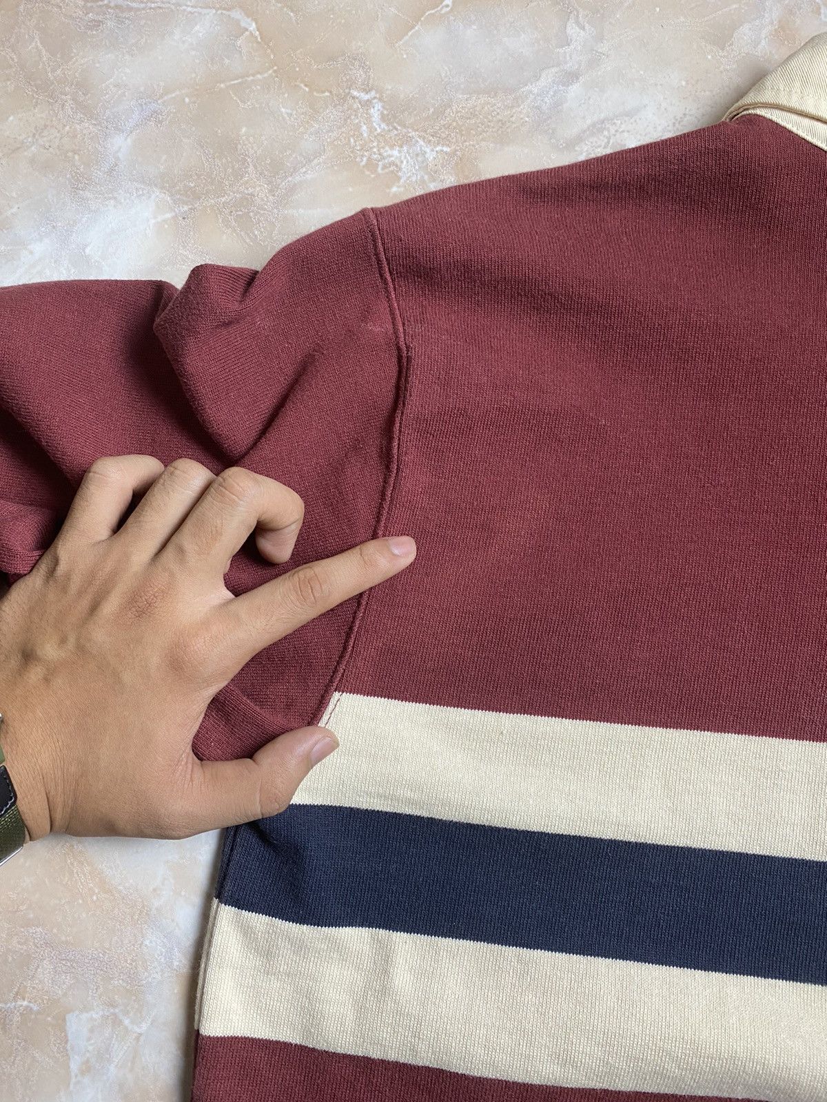 L.L. Bean Distress Vintage L.L Bean Rugby Stripe Size US S / EU 44-46 / 1 - 15 Thumbnail