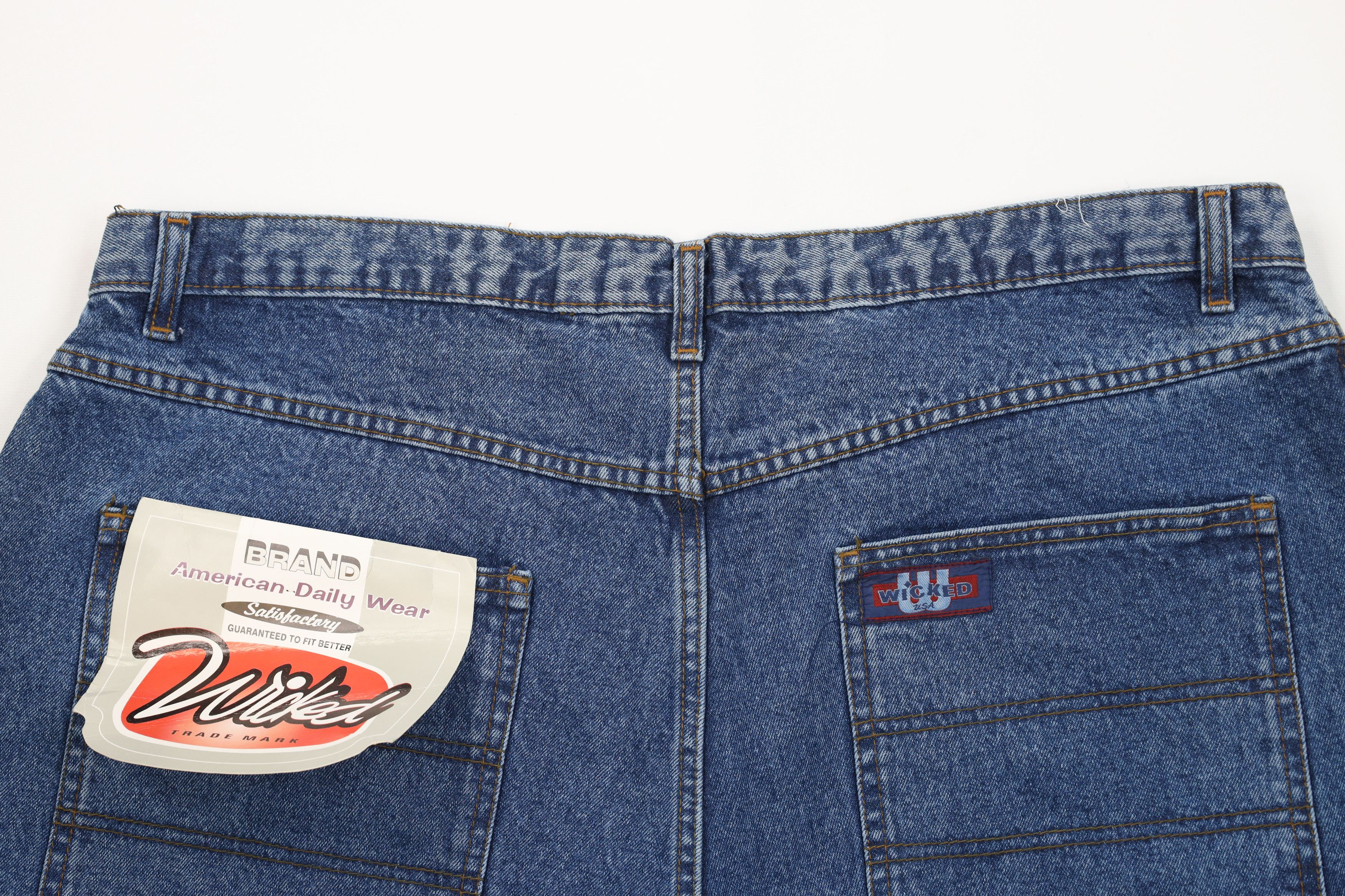 Vintage Deadstock Vintage 90s Streetwear Jean Shorts Jorts Blue Size US 44 / EU 60 - 8 Thumbnail