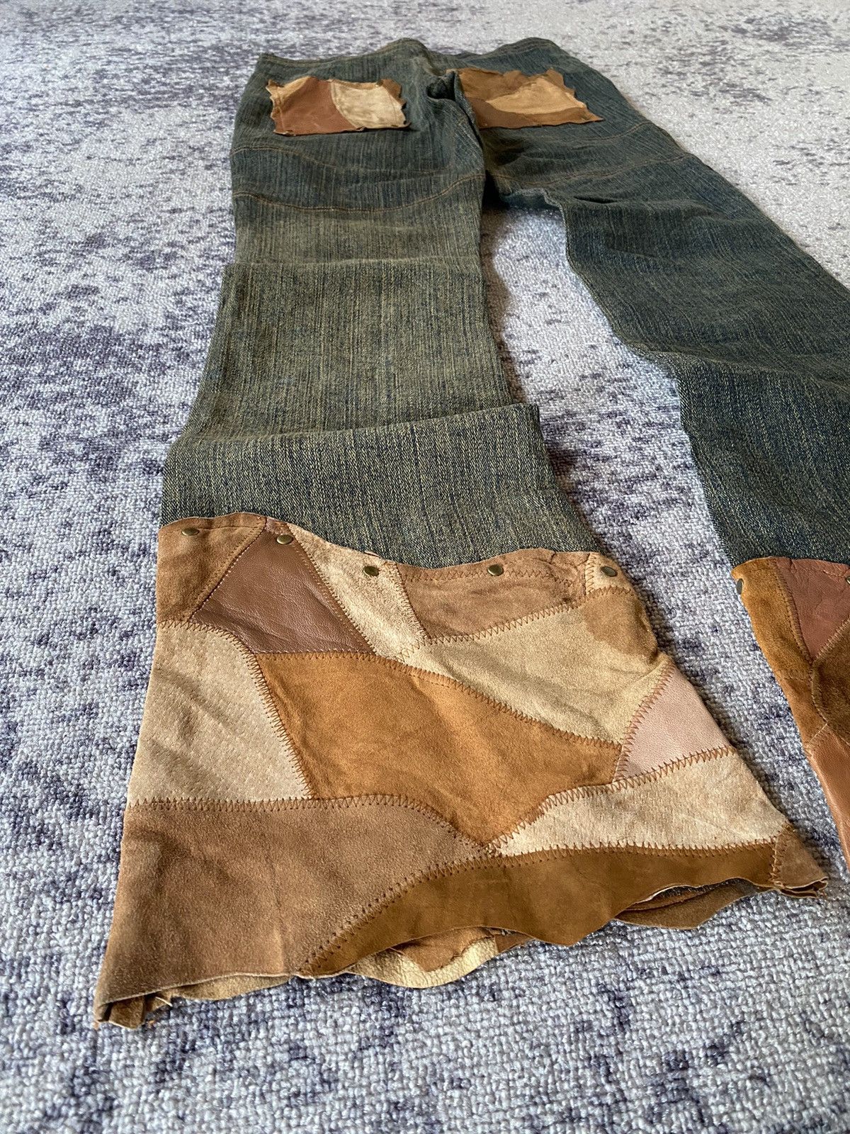 Le Grande Bleu (L.G.B.) Y2k deep ifsixwasnine lgb goa style flare jeans Size US 28 / EU 44 - 4 Thumbnail