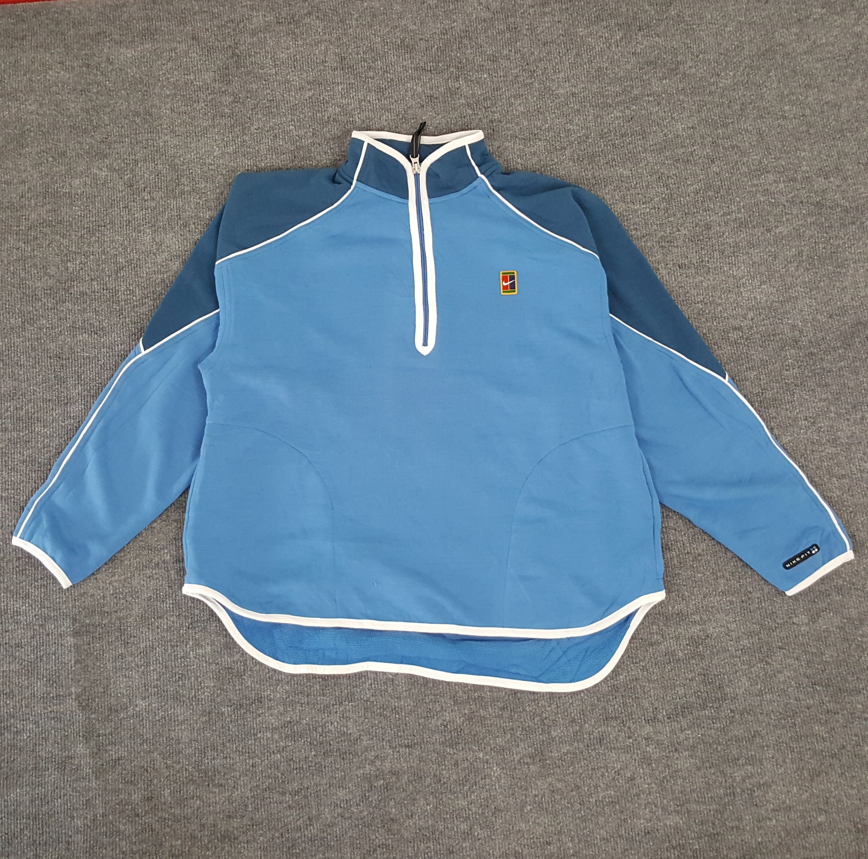 Nike × Vintage Nike Court Small Logo Half Zipper Sweater Size US M / EU 48-50 / 2 - 1 Thumbnail