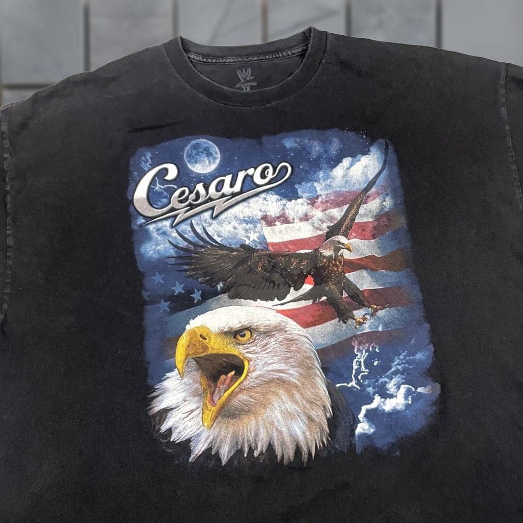Vintage VINTAGE WWE T Shirt Adult 3XL Black Cesaro Claudio Castagnoll We The People Logo Patriotic Retro Mens Shirt Size US XXL / EU 58 / 5 - 1 Thumbnail