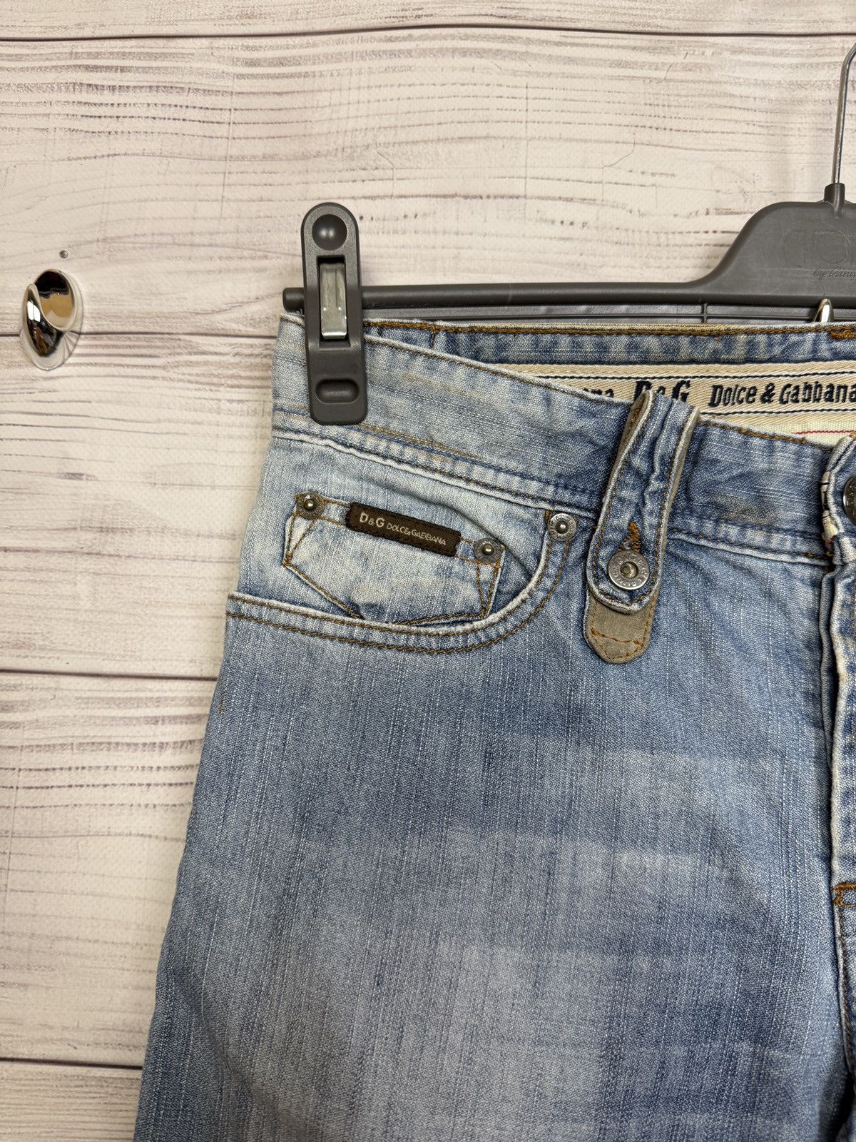 Dolce & Gabbana Vintage Dolce Gabbana Jeans Big Logo Washed Distressed Japan Size US 30 / EU 46 - 4 Thumbnail
