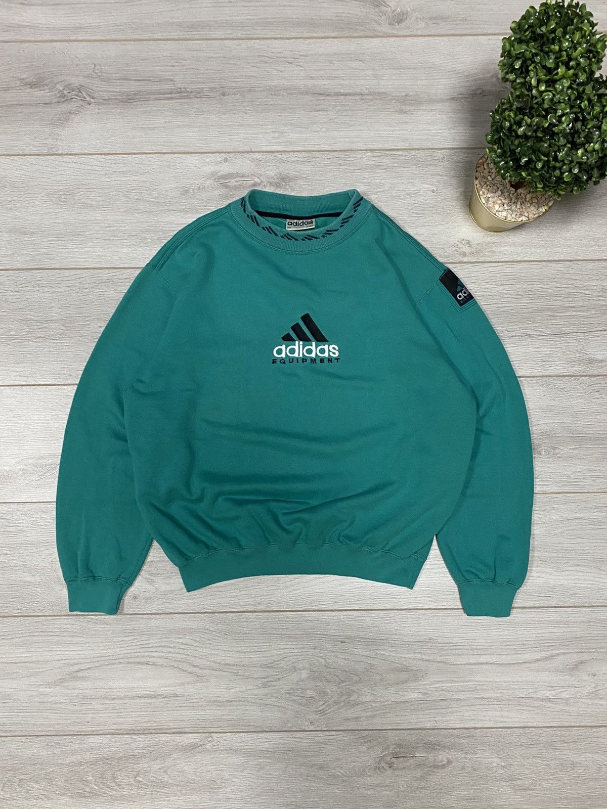Adidas Adidas Equipment 90s monogram vintage sweatshirt big logo Size US M / EU 48-50 / 2 - 2 Thumbnail