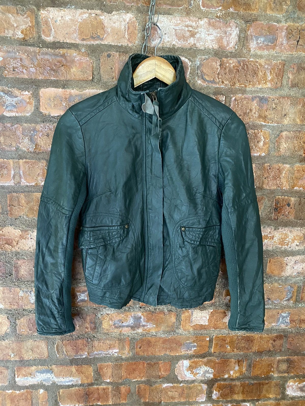 If Six Was Nine 2000s LUCA Japan hybrid Sheepskin leather jacket Size S / US 4 / IT 40 - 2 Thumbnail